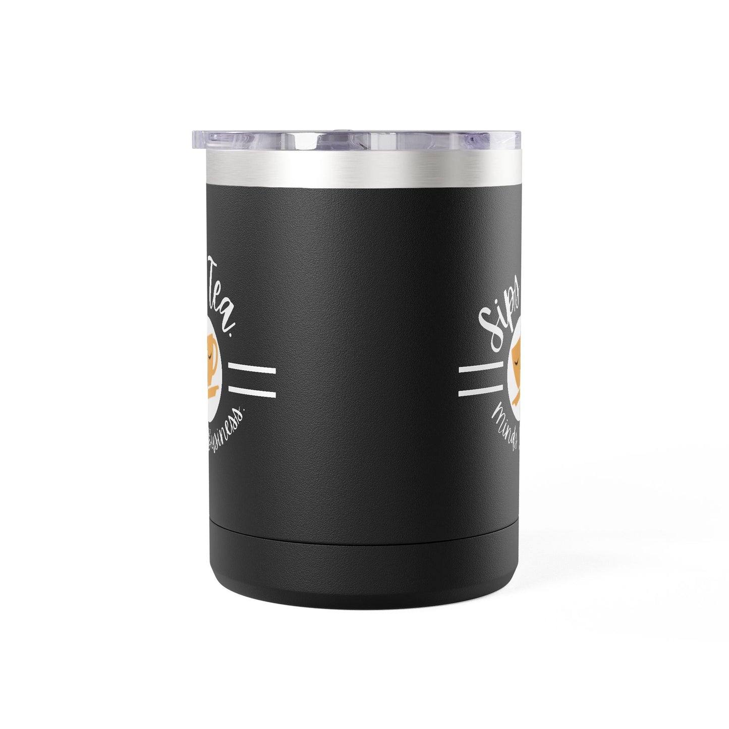 Coffee Lover's Tumbler with Sips Tea Design, Insulated Mug for Home, Travel, Gift for Coffee & Tea Lovers, Birthday, Office, Everyday Use