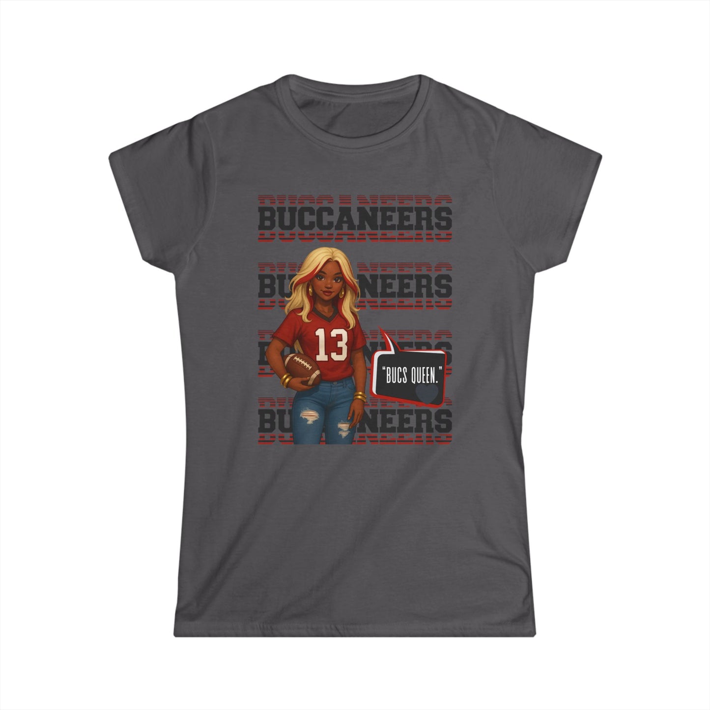 Stylish Buccaneers Women's Tee, Football Fan Shirt, Game Day Outfit, Sports Apparel, Casual Wear, Unique Gift