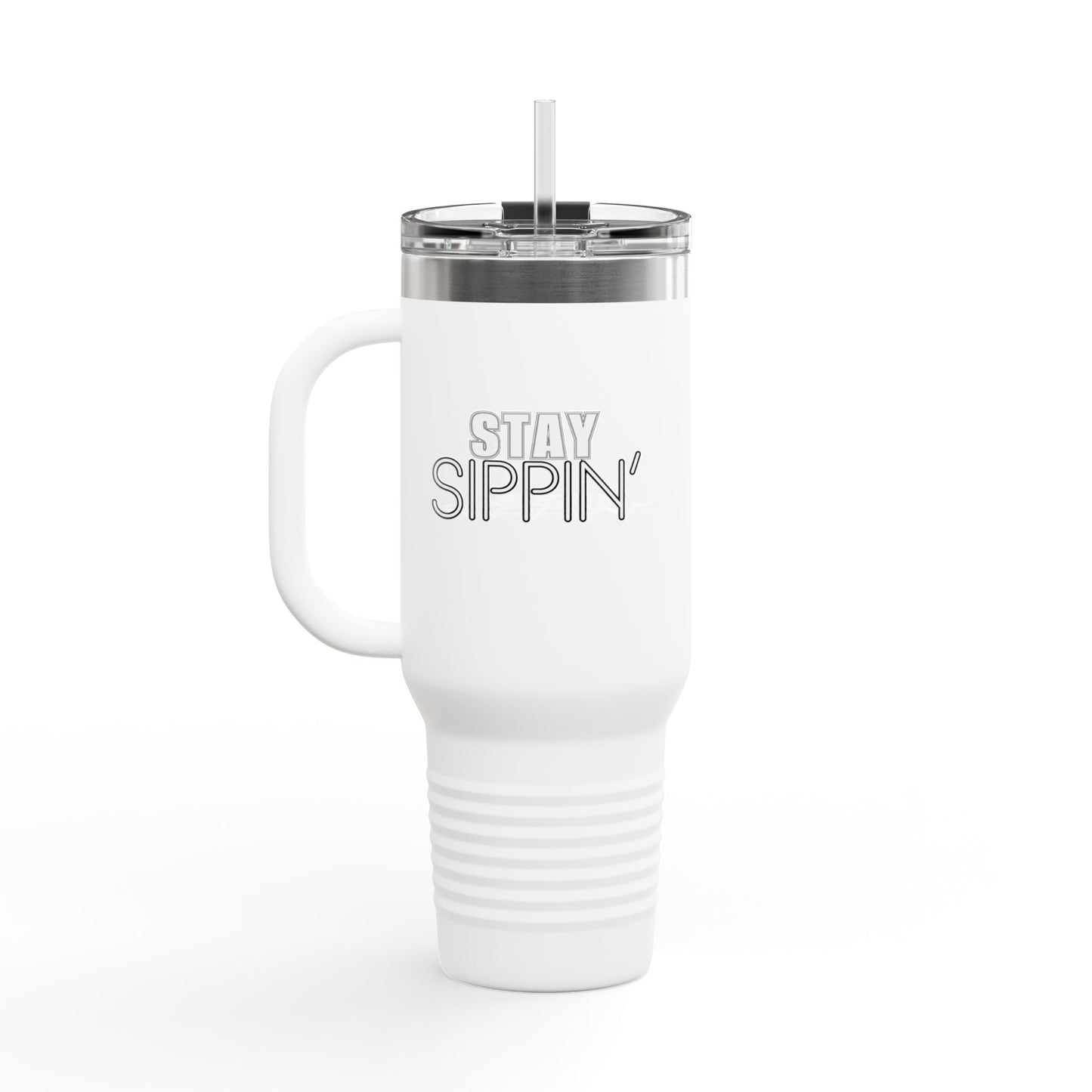 Stay Sippin' Insulated Travel Mug, Perfect for On-the-Go, 40oz Drinkware, Eco-Friendly, Great Gift for Coffee Lovers, Road Trips