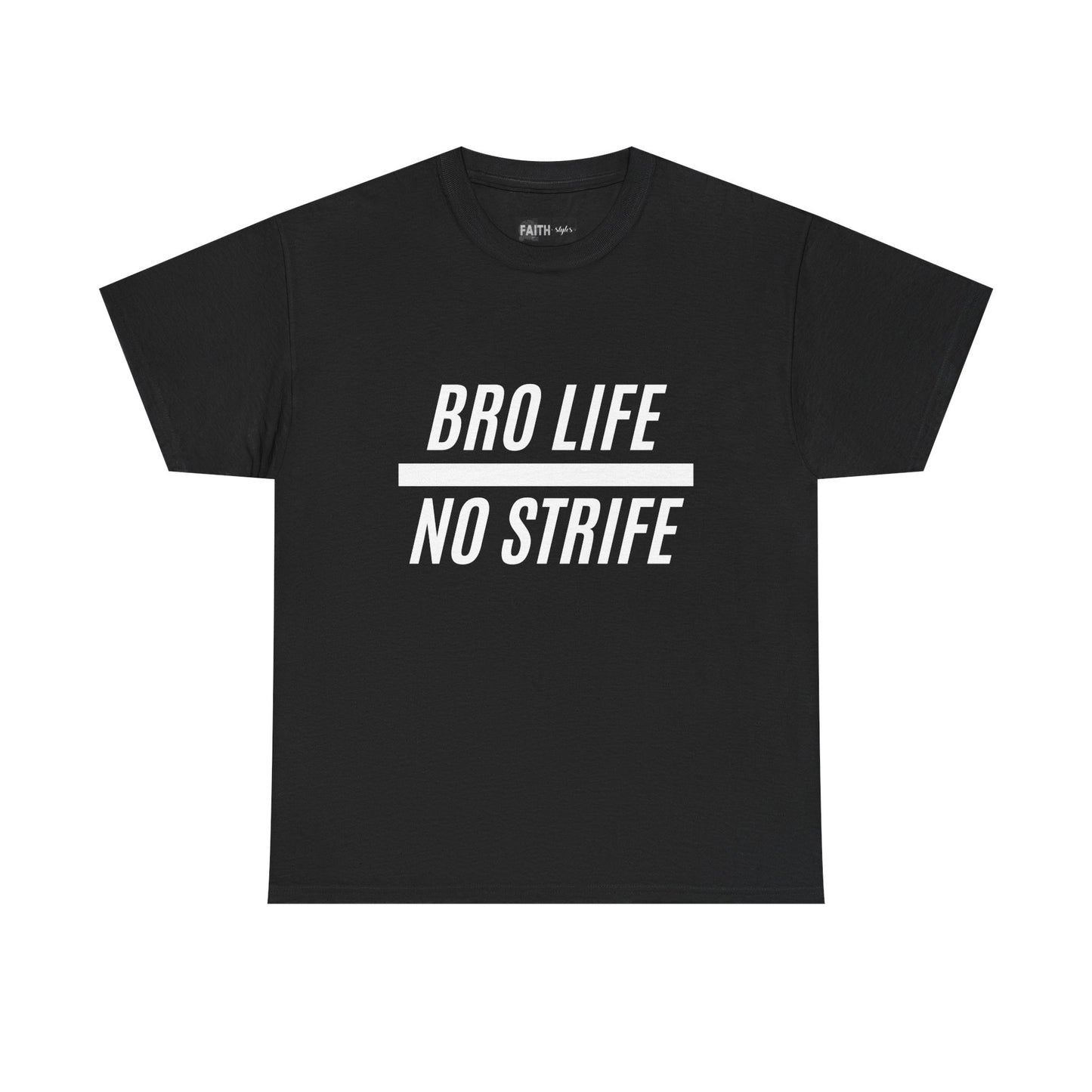 Bro Life Unisex Heavy Cotton Tee, Casual Graphic T-Shirt, Funny Gift for Friends, Everyday Wear, Brotherhood Apparel, Birthday Gift