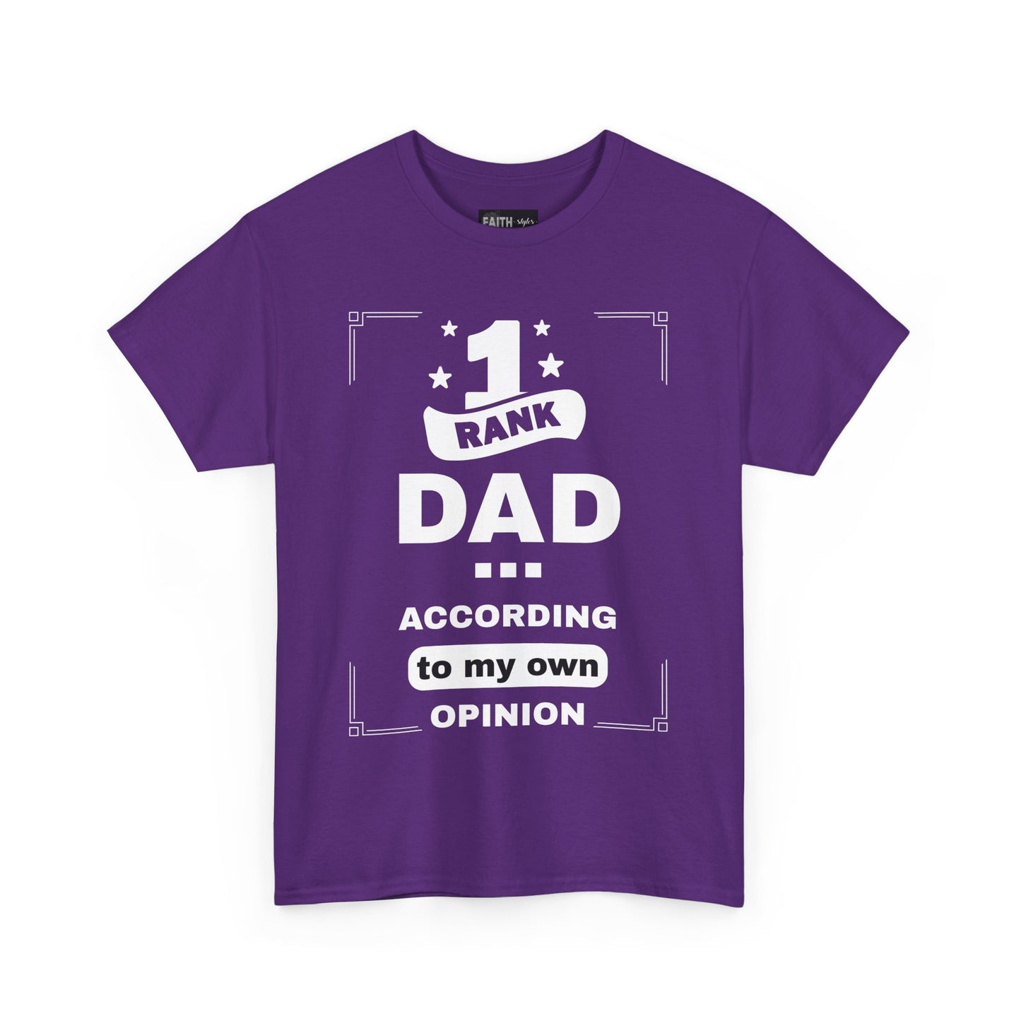 #1 Dad Unisex Heavy Cotton Tee - Perfect Gift for Father's Day, Birthday, or Family Celebrations, Casual Wear, Statement T-Shirt