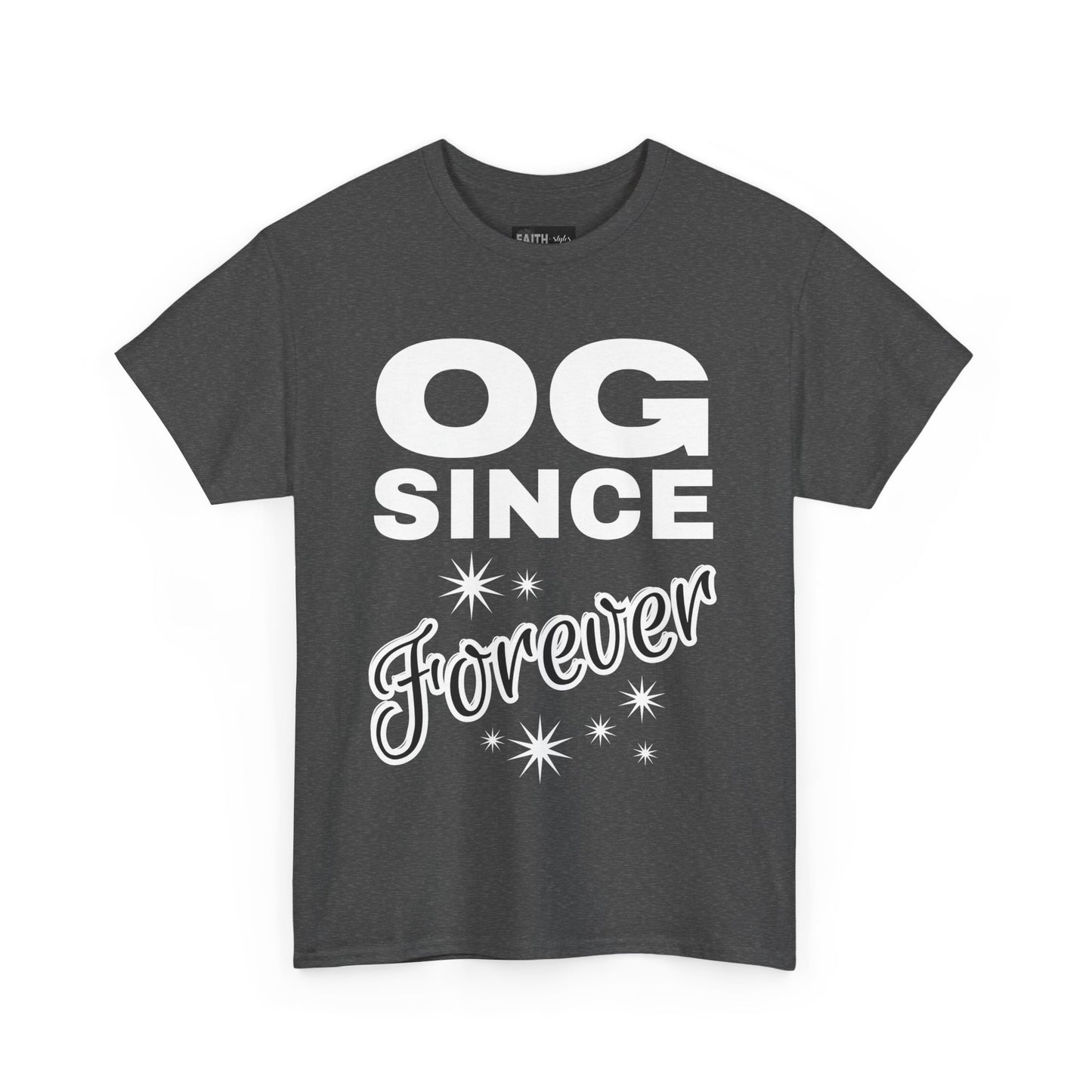 Grandpa Heavy Cotton Tee - OG Since Forever, Casual Tee, Trendy Graphic Shirt, Gift for Friends, Streetwear Fashion
