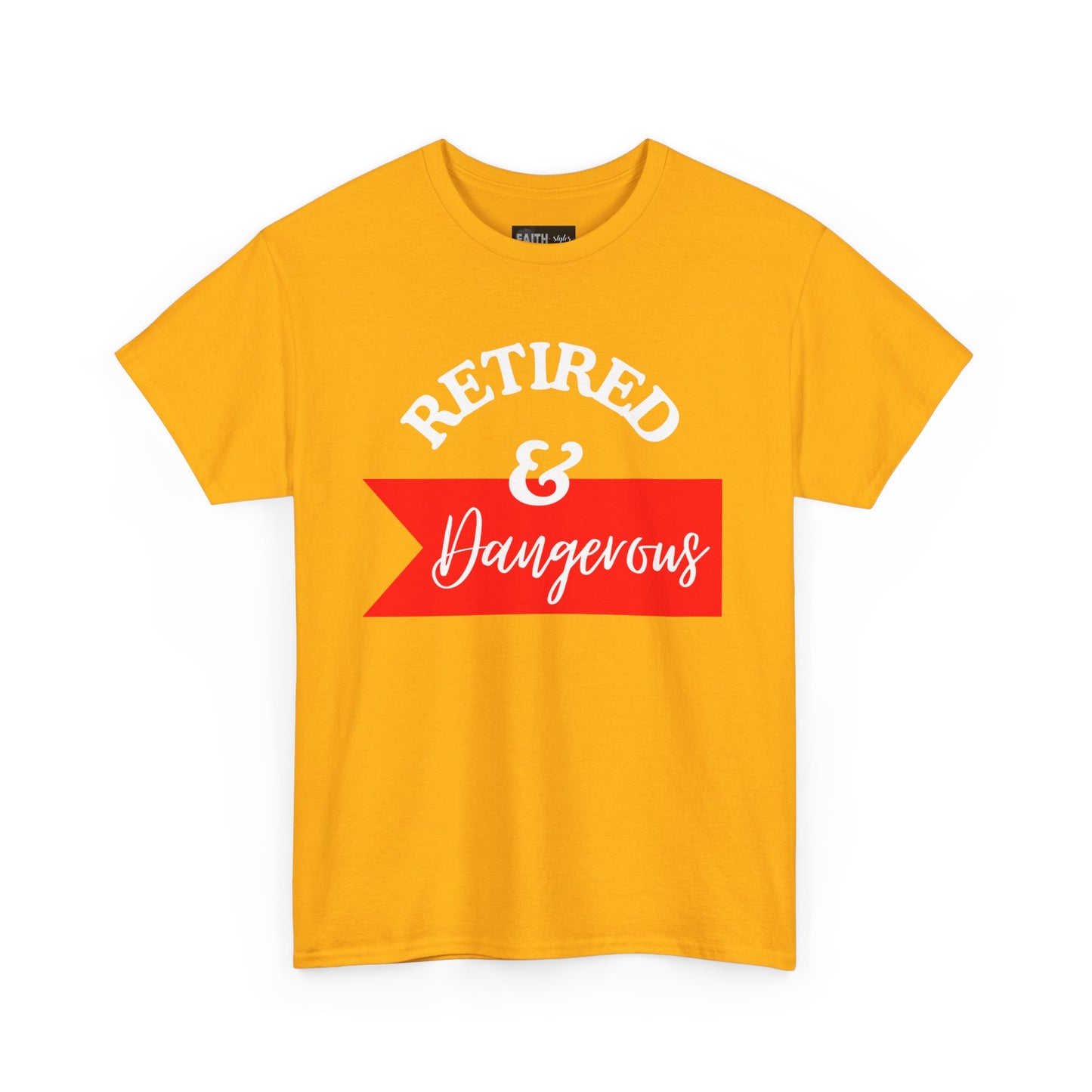 Retired & Dangerous Unisex Heavy Cotton Tee, Funny Retirement Shirt, Gift for Retirees, Casual Wear, Humorous Retirement Tees