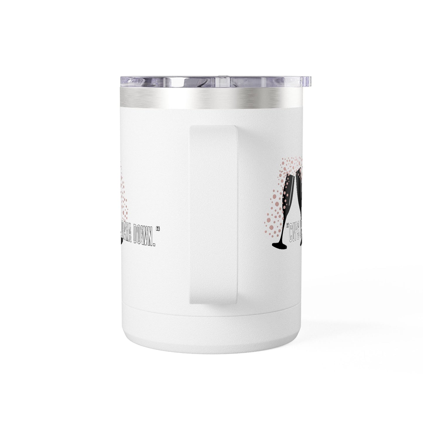 Celebratory Coffee Mug Tumbler, Cheers Gift for Friends, 15oz Drinkware for Parties, Birthdays, Wedding, Fun Gatherings