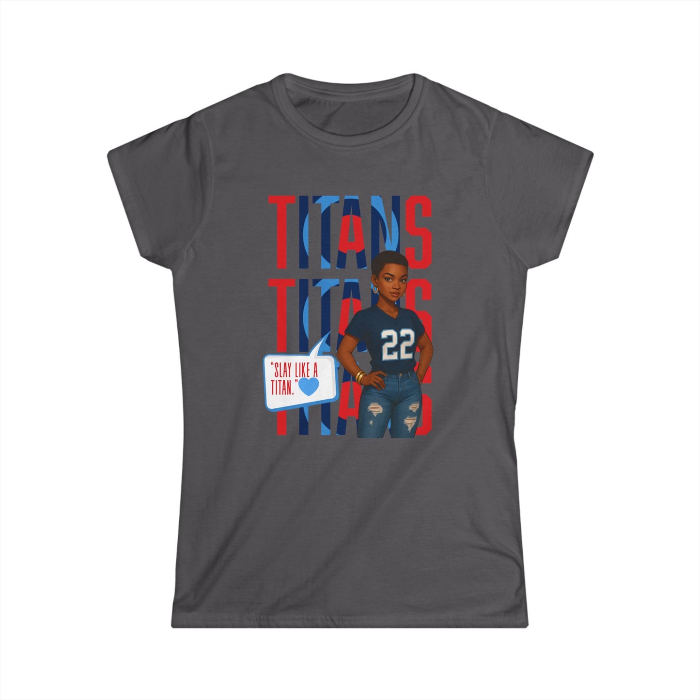 Women Sports Spirit Tee - Titans Fan Shirt, Game Day Outfit, Cheerleader Top, Birthday Gift, Teams Support Apparel
