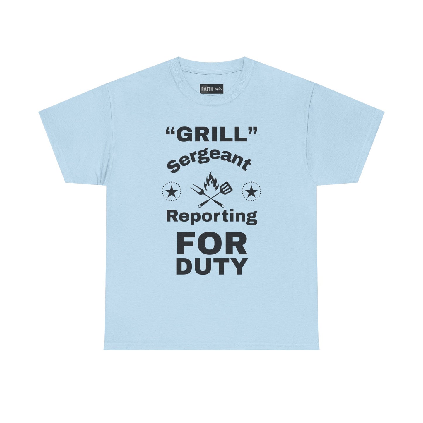 Grill Sergeant Tee - Perfect for BBQs, Father's Day Gift, Unisex Cotton T-Shirt, Outdoor Parties, Cooking Enthusiasts