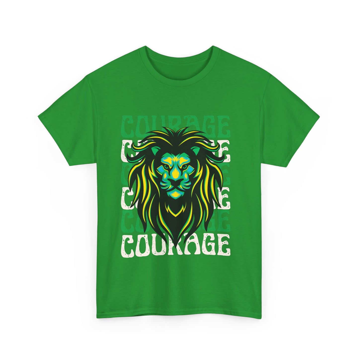 Courageous Lion Tee, Motivational Shirt, Unisex Cotton T-Shirt, Gift for Strength, Inspirational Apparel, Courage Theme