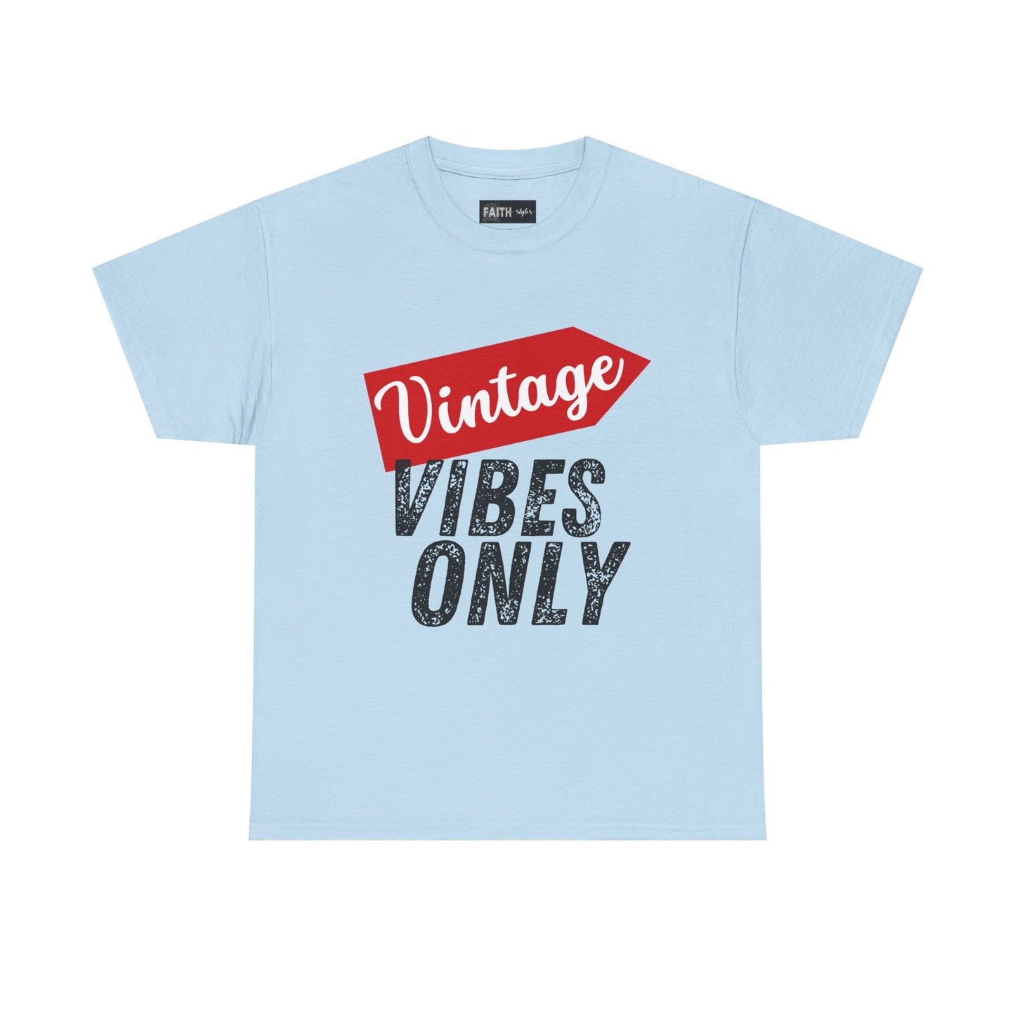 Vintage Vibes Only Unisex Heavy Cotton Tee, Retro T-Shirt, Trendy Gift for Him/Her, Casual Wear, Music Festival Outfit