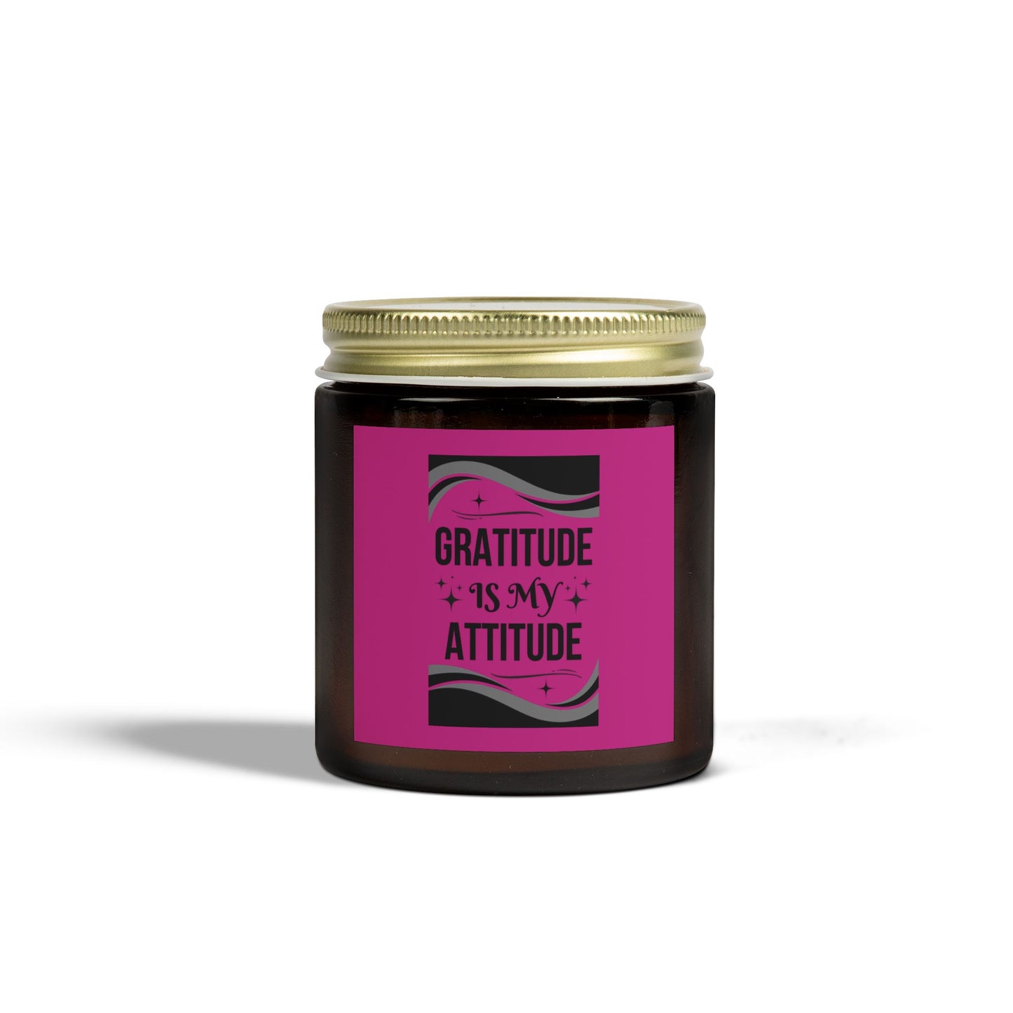 "GRATITUDE IS ATTITUDE" Scented Candles, Coconut Apricot Wax (4oz, 9oz)