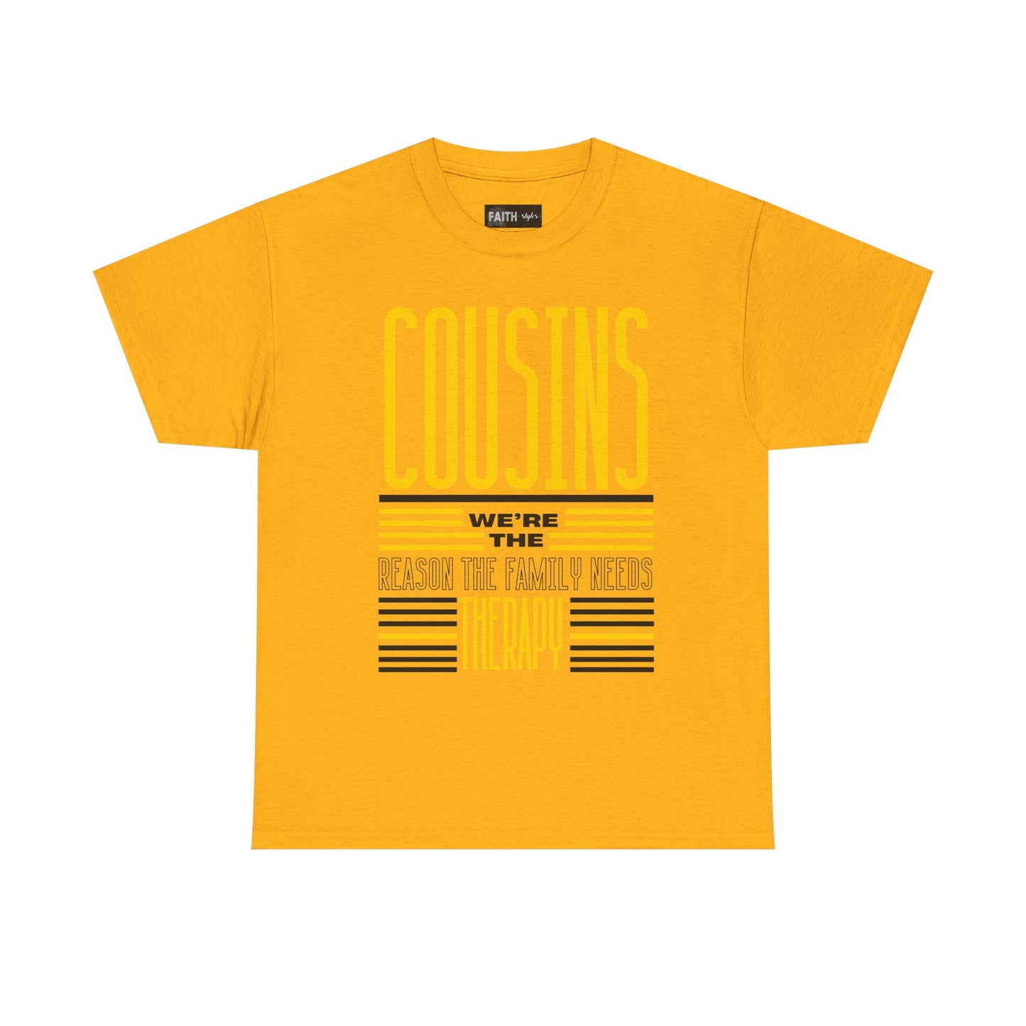 Cousins Therapy Tees, Family Reunion Shirt, Casual Wear, Gift for Cousins, Fun Family Quote Tee