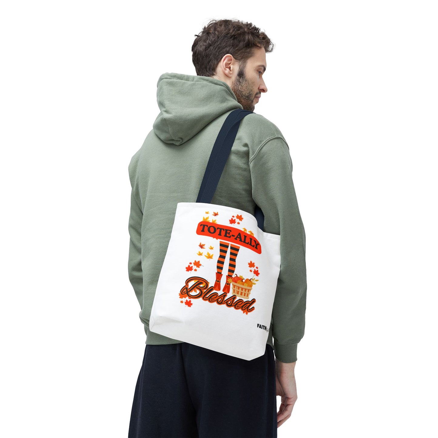 FaithStyles Blessed Holiday Tote Bag, Autumn Tote, Fall Accessories, Gift for Her, Seasonal Shopping Bag, Cute Grocery Bag