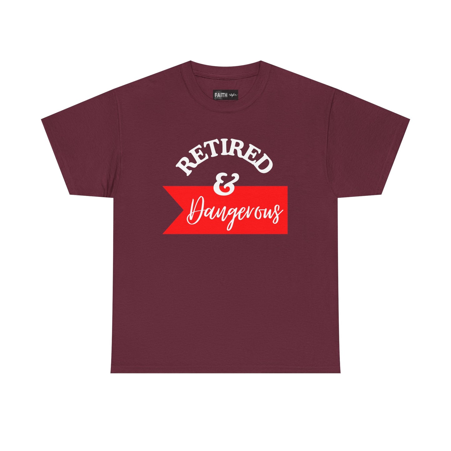 Retired & Dangerous Unisex Heavy Cotton Tee, Funny Retirement Shirt, Gift for Retirees, Casual Wear, Humorous Retirement Tees