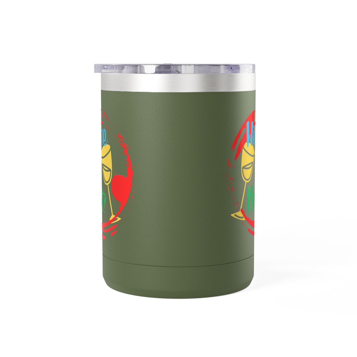 Colorful Wine & Coffee Tumbler – ‘Wine Not?’ Design for Easy Sips and Fun Vibes, Perfect for Gifting, Home, or Parties, 15oz
