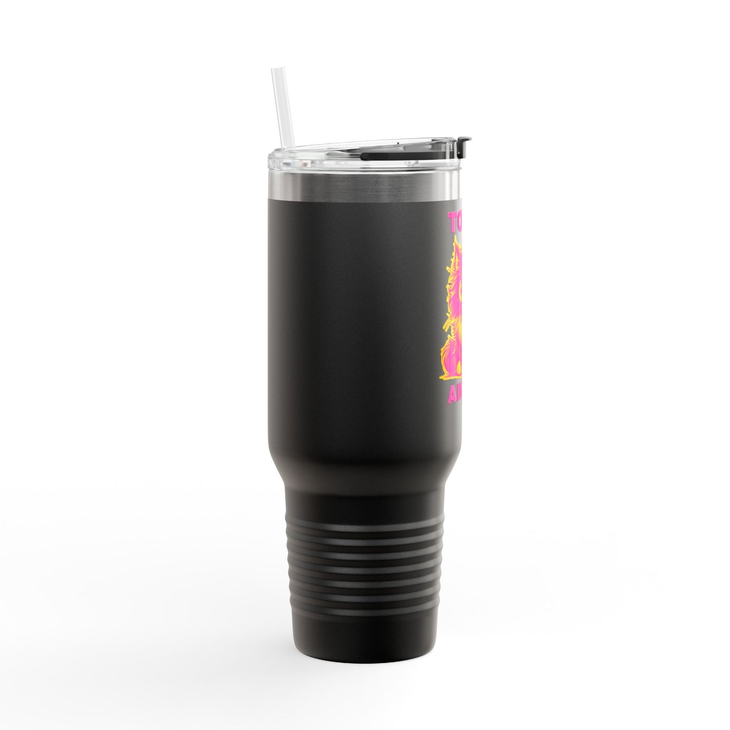 Colorful Insulated Travel Mug with Fun Design, 40oz Coffee Tumbler, Cat Lover Gift, Funny Travel Mug, Perfect for Daily Commute, Birthday