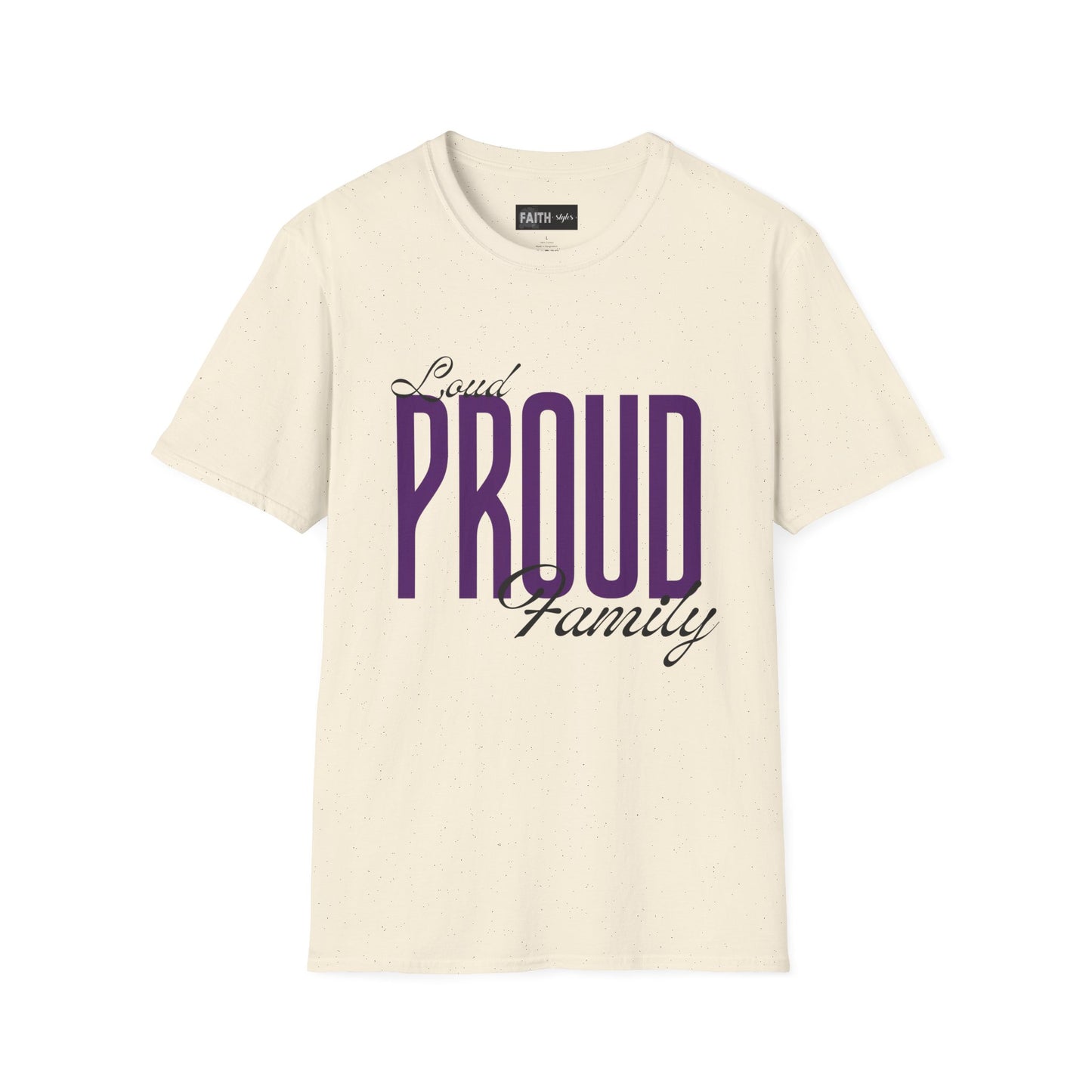 Proud Family Unisex T-Shirt, Lightweight Tee, Family Reunion Gift, Holiday Apparel, Personalized T-Shirt, Soft Cotton Top