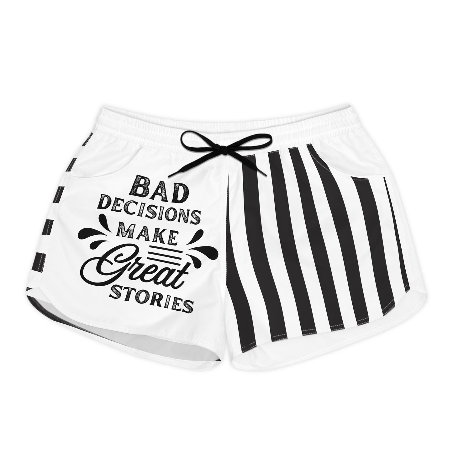 Bad Decisions Casual Shorts - Women's AOP Summer Wear, Beach Days, Vacation Outfits, Gift for Friends, Fun Style