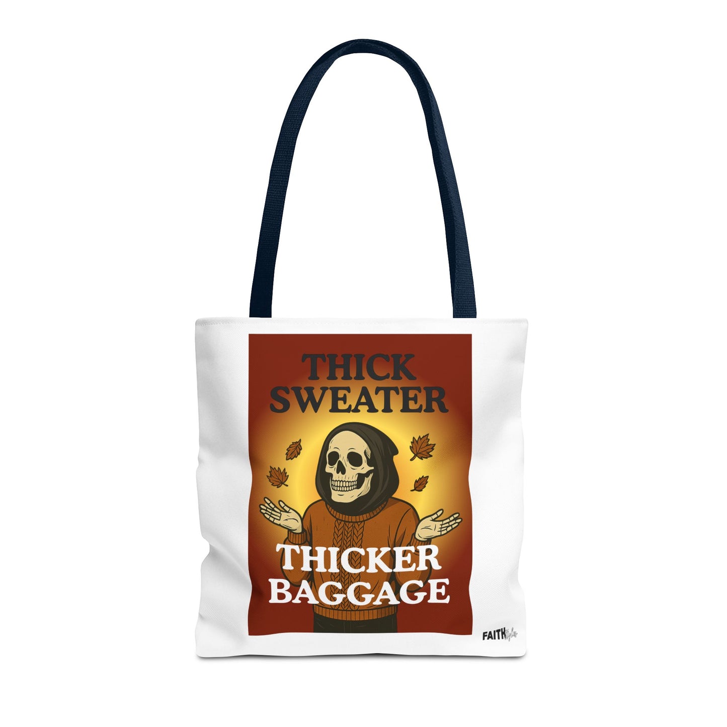 FaithStyles Fall-Themed Thicker Baggage Tote Bag, Halloween, Autumn Vibes, Eco-Friendly Gift, Spooky Baggage, Seasonal Carryall, Shopping Bag, Casual Style
