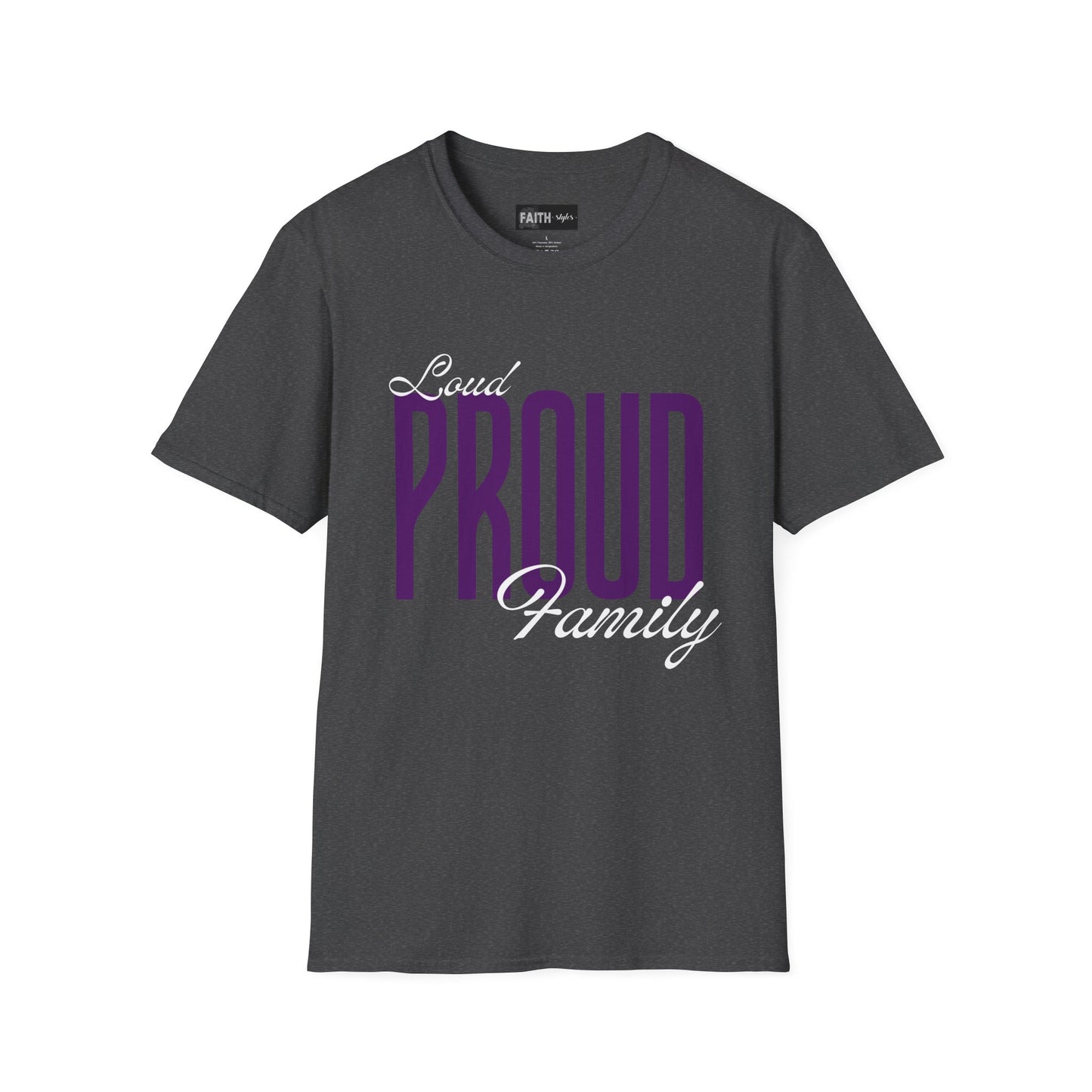 Proud Family Unisex T-Shirt, Lightweight Tee, Family Reunion Gift, Holiday Apparel, Personalized T-Shirt, Soft Cotton Top