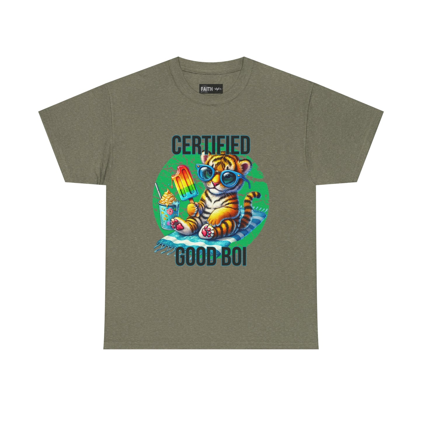 Certified Good Boi Unisex Heavy Cotton Tee, Animal Lover Tee, Cute Pet Shirt, Fun Graphic T-Shirt, Gift for Pet Owners, Casual Wear