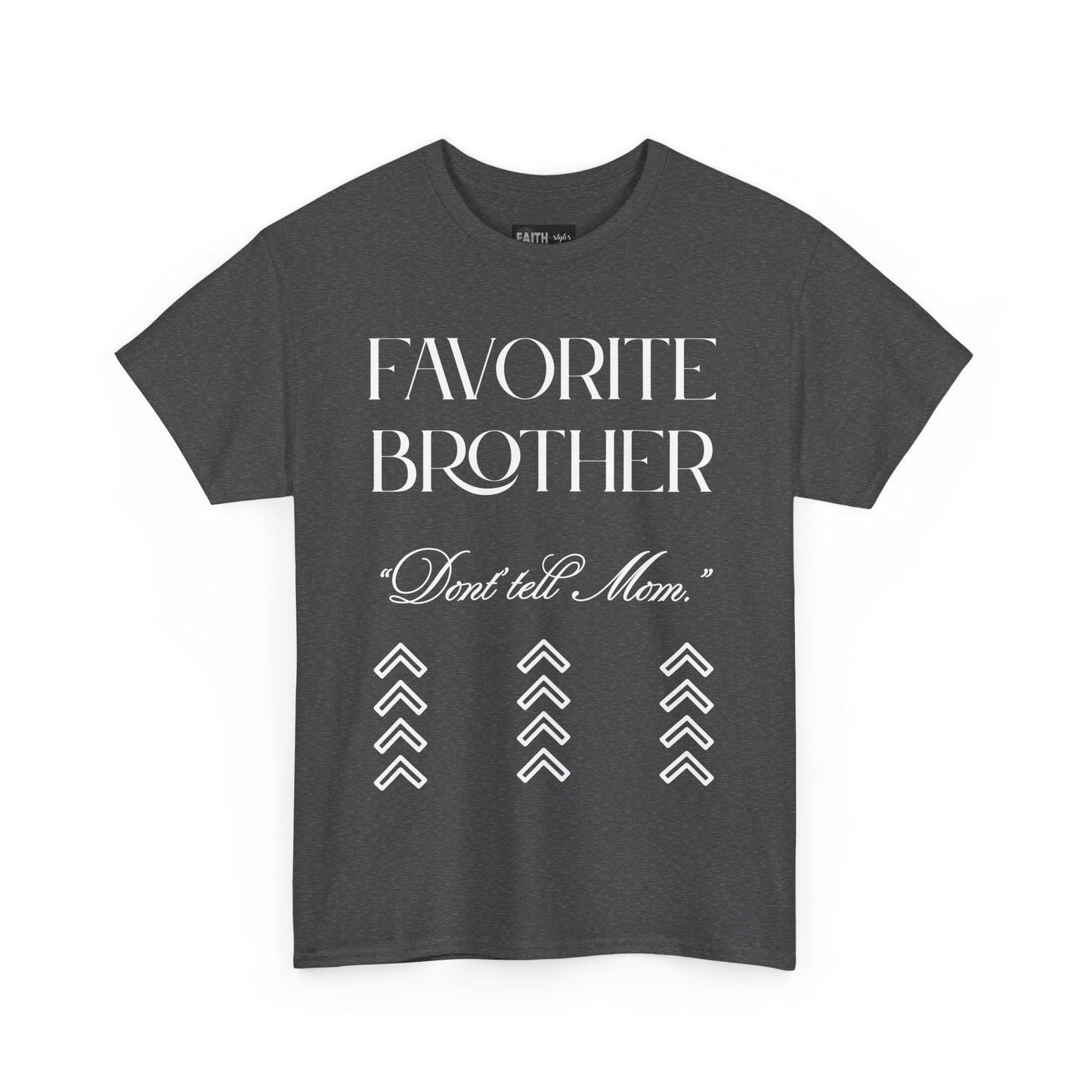 Favorite Brother Unisex Heavy Cotton Tee - Perfect Gift for Siblings, Casual Wear, Birthday, Family Reunion, Everyday Comfort