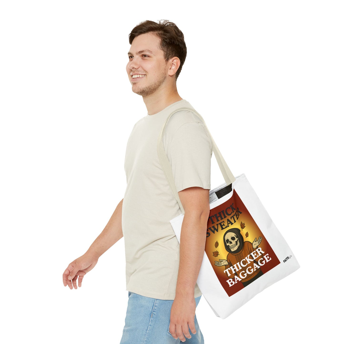 FaithStyles Fall-Themed Thicker Baggage Tote Bag, Halloween, Autumn Vibes, Eco-Friendly Gift, Spooky Baggage, Seasonal Carryall, Shopping Bag, Casual Style