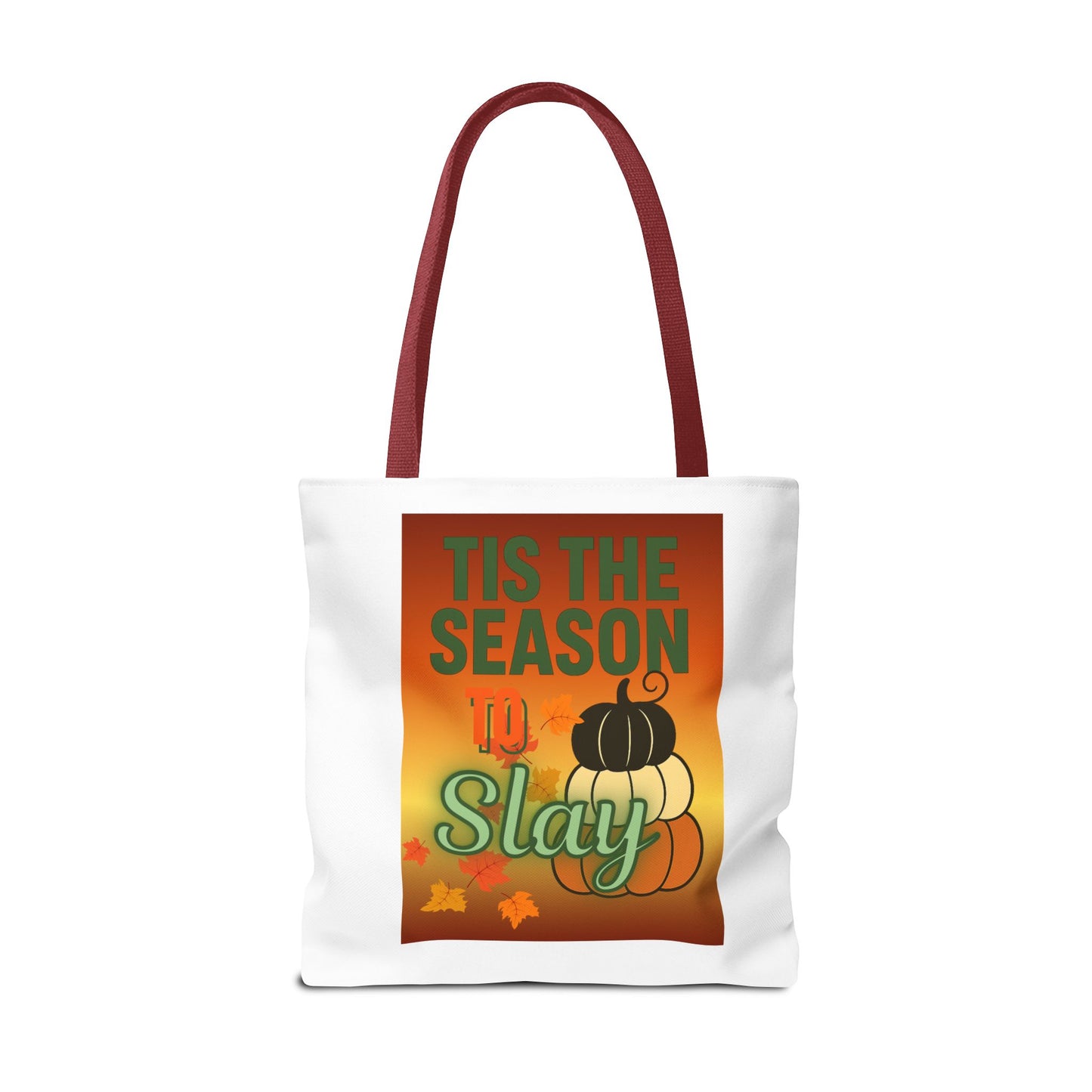 FaithStyles Seasonal Tote Bag: 'Tis the Season to Slay | Fall Shopping Bag, Halloween Tote, Autumn Handbag, Gift Bag, Eco-Friendly Tote