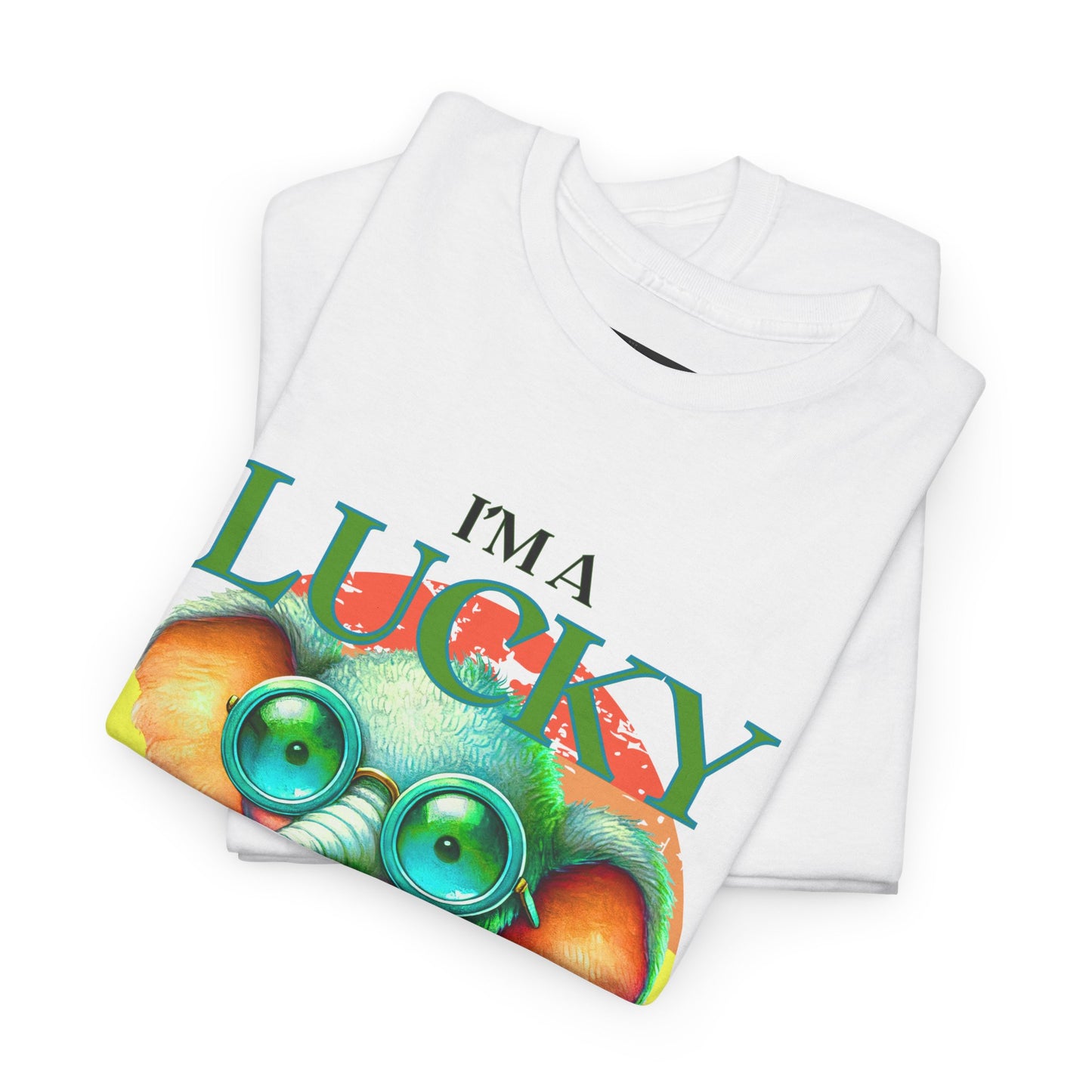 Lucky Animal Unisex Heavy Cotton Tee, Cute Gift for Animal Lovers, Casual Streetwear, St. Patrick's Day, Birthday Apparel