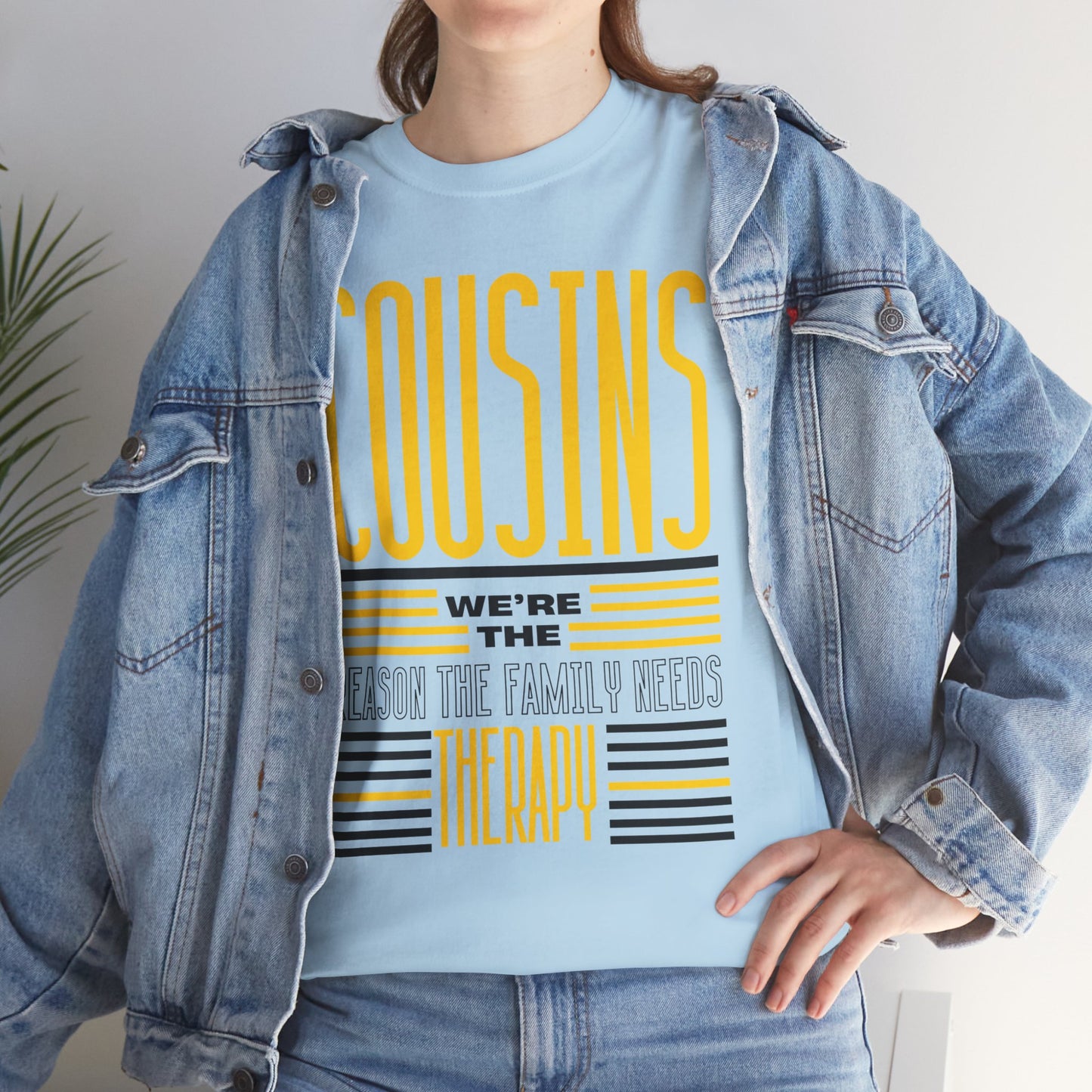 Cousins Therapy Tees, Family Reunion Shirt, Casual Wear, Gift for Cousins, Fun Family Quote Tee