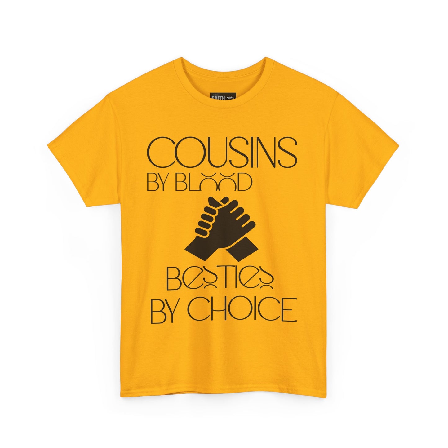 Cousins & Besties Tee, Unisex Heavy Cotton T-Shirt, Family Reunion Apparel, Friendship Gift, Casual Wear, Summer Style