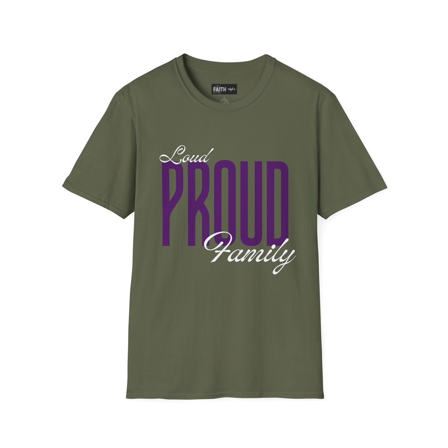 Proud Family Unisex T-Shirt, Lightweight Tee, Family Reunion Gift, Holiday Apparel, Personalized T-Shirt, Soft Cotton Top