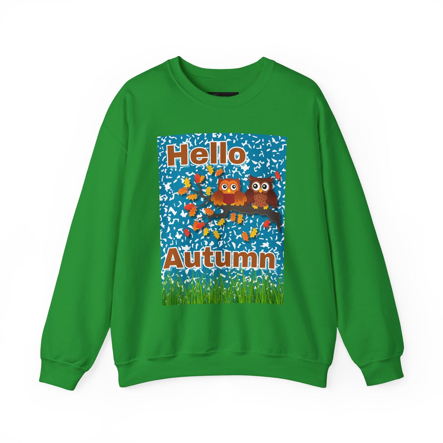 Autumn Owl Crewneck Sweatshirt, Cozy Fall Apparel, Seasonal Gift, Halloween, Thanksgiving, Cute Sweatshirt, Unisex Fall Fashion