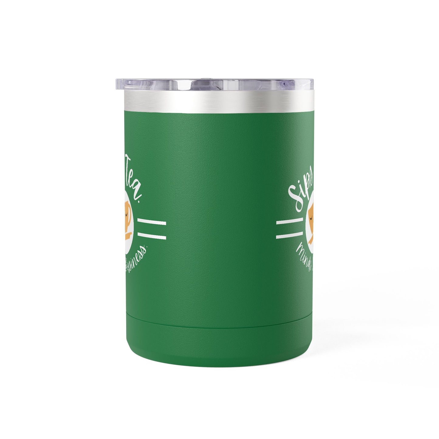 Coffee Lover's Tumbler with Sips Tea Design, Insulated Mug for Home, Travel, Gift for Coffee & Tea Lovers, Birthday, Office, Everyday Use