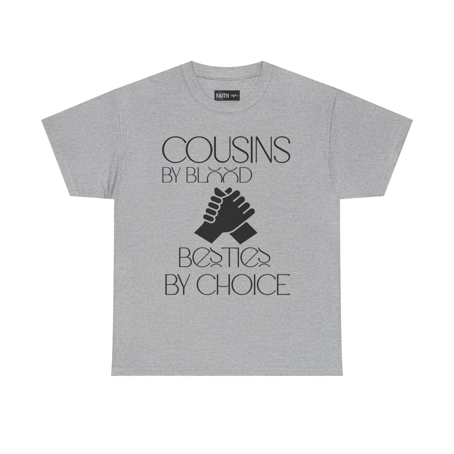 Cousins & Besties Tee, Unisex Heavy Cotton T-Shirt, Family Reunion Apparel, Friendship Gift, Casual Wear, Summer Style
