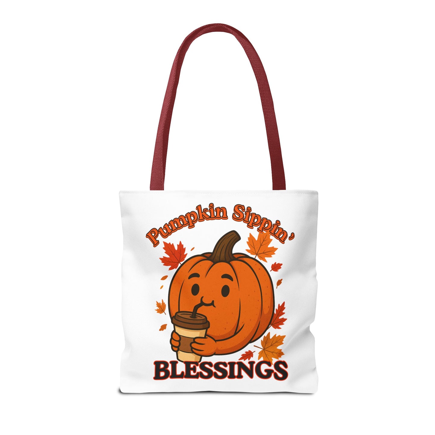 FaithStyles Autumn Pumpkin Blessings Tote Bag | Fall Bag, Cute Tote, Gift for Her, Thanksgiving, Coffee Lovers, Halloween Decor