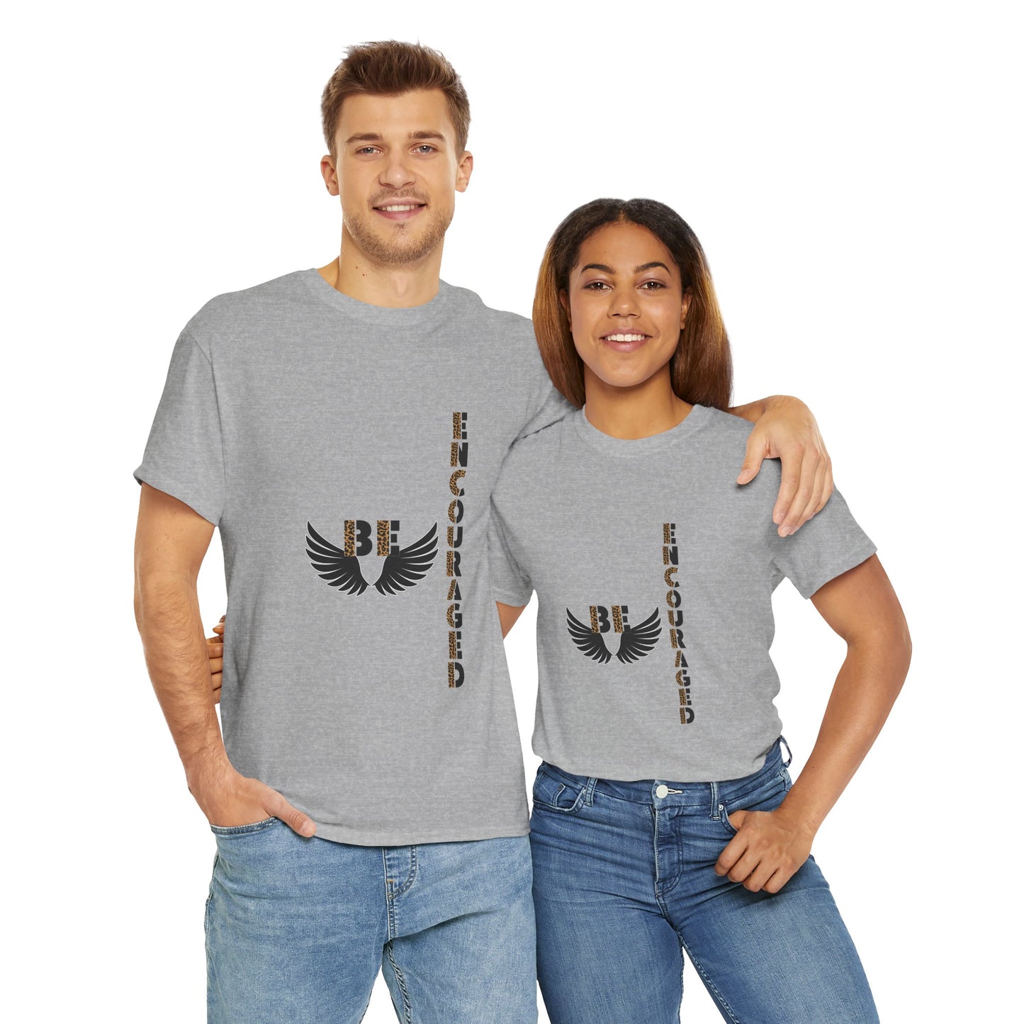 Be Encouraged Unisex Heavy Cotton T-shirt- Inspirational Gift, Motivational Shirt, Casual Wear, Everyday Reminder, Uplifting Apparel