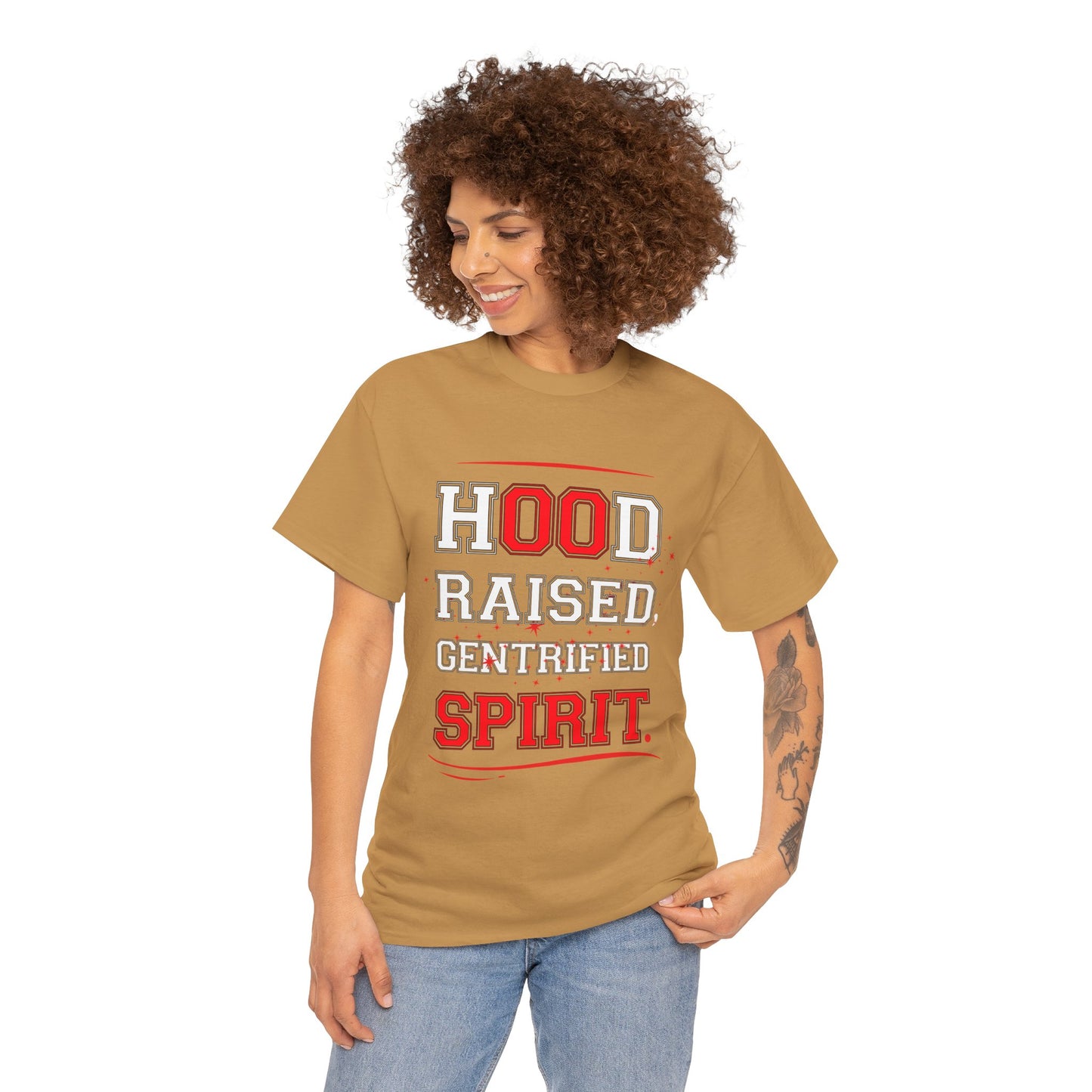 Hood Raised Spirit Unisex Heavy Cotton Tee - Empowering Streetwear