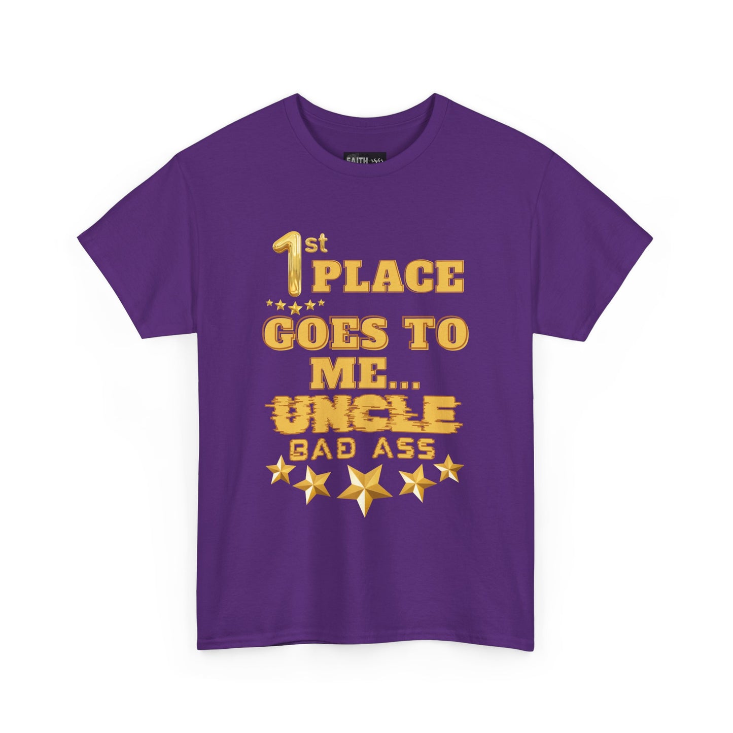 1st Place Uncle Badass Tee | Funny Gift for Uncle, Unisex Cotton Shirt, Family Reunion, Birthday Celebration, Casual Wear