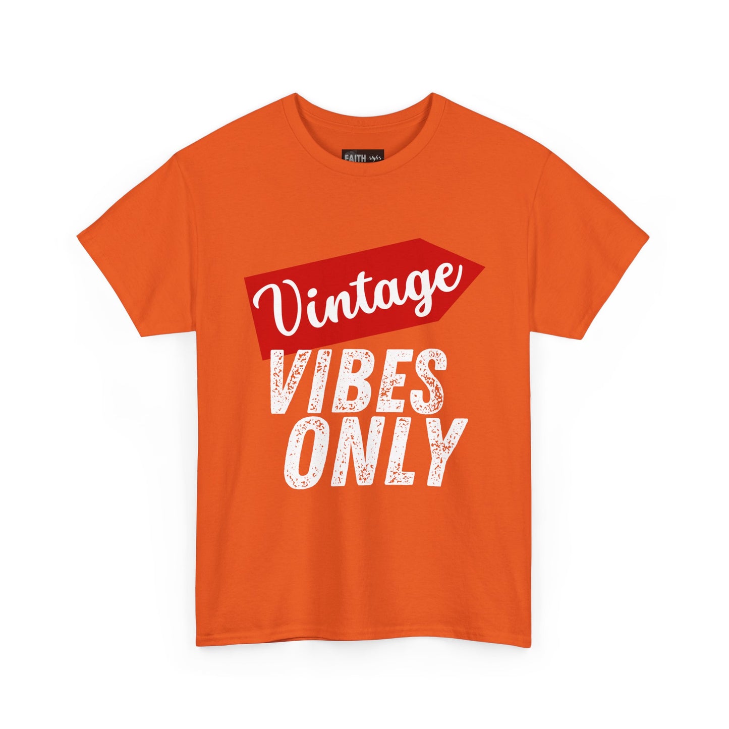 Vintage Vibes Only Unisex Heavy Cotton Tee, Retro T-Shirt, Trendy Gift for Him/Her, Casual Wear, Music Festival Outfit