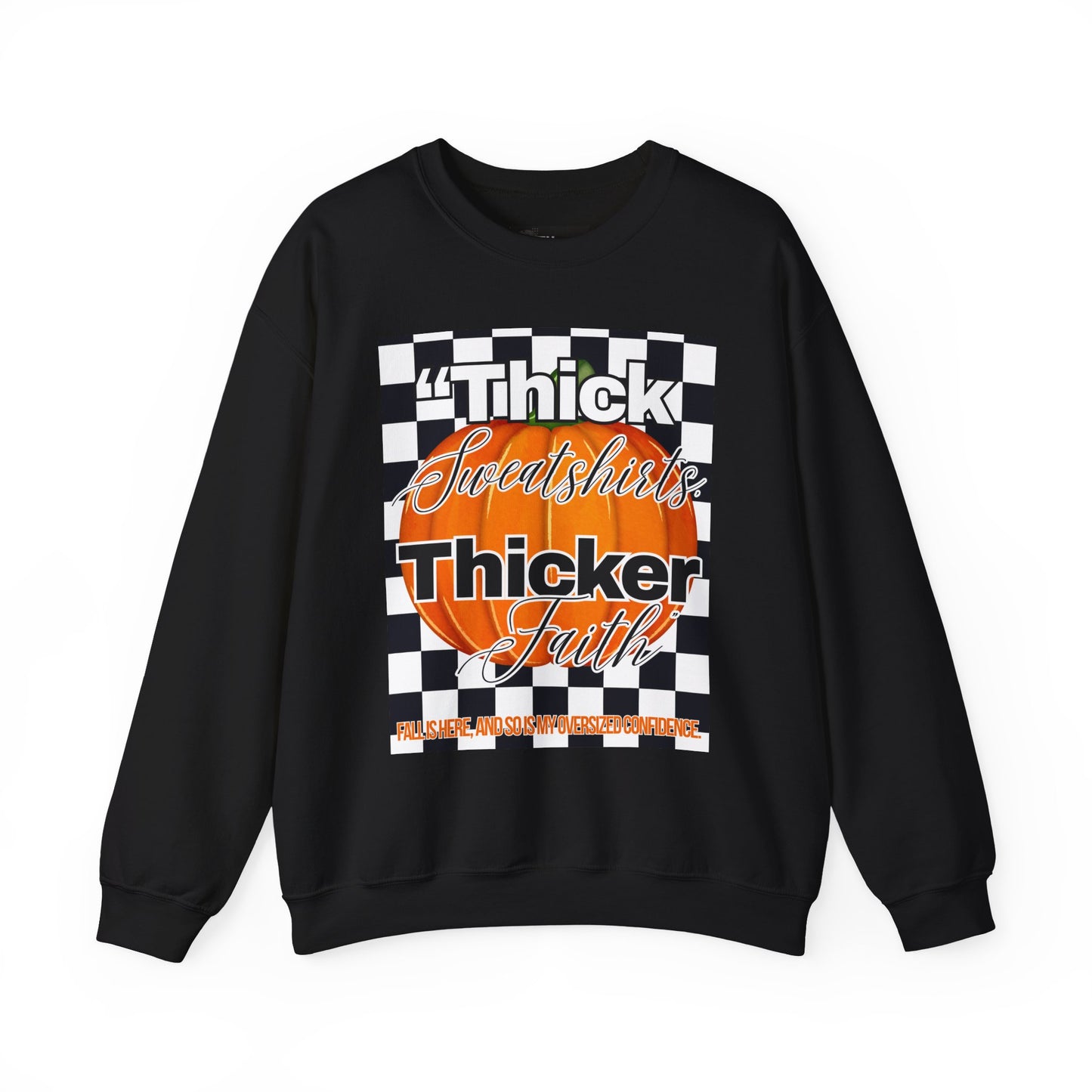 Pumpkin Faith Crewneck Sweatshirt, Unisex Graphic Sweatshirt, Thick Sweatshirt, Sports Apparel, Cozy Casual Wear