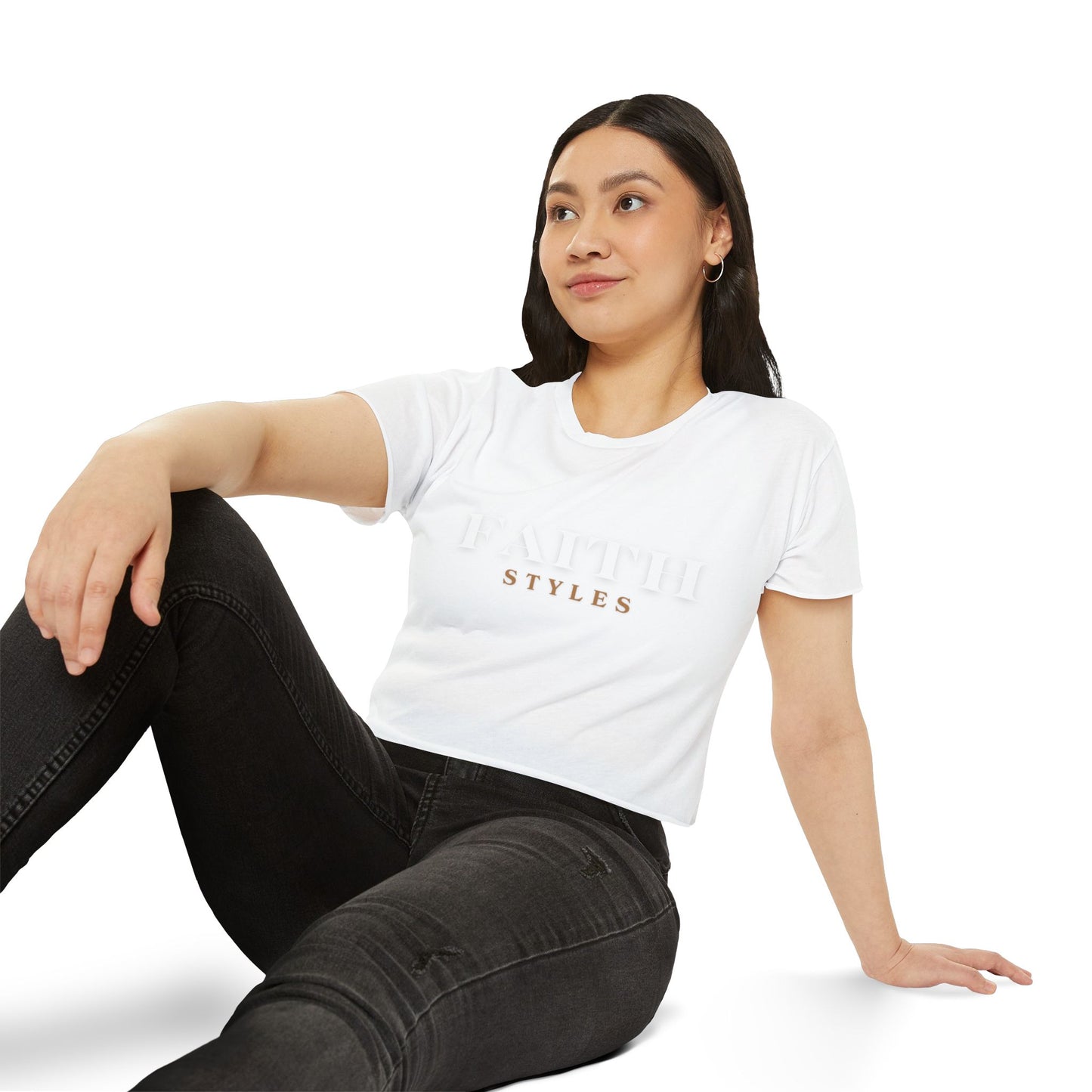 Women's Festival Crop Top - Faith Styles, Casual Summer Top, Music Festival Apparel, Boho Chic Tee, Everyday Wear