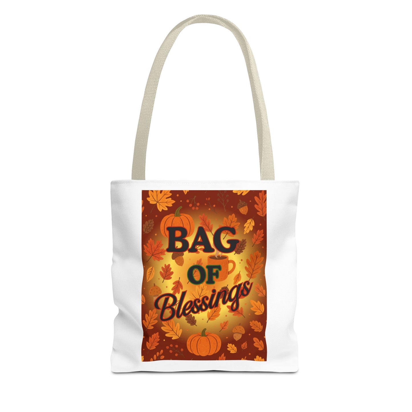 Autumn Blessings Tote Bag, Fall Tote for Shopping, Thanksgiving Gift Bag, Seasonal Carrier, Eco-Friendly Reusable Tote