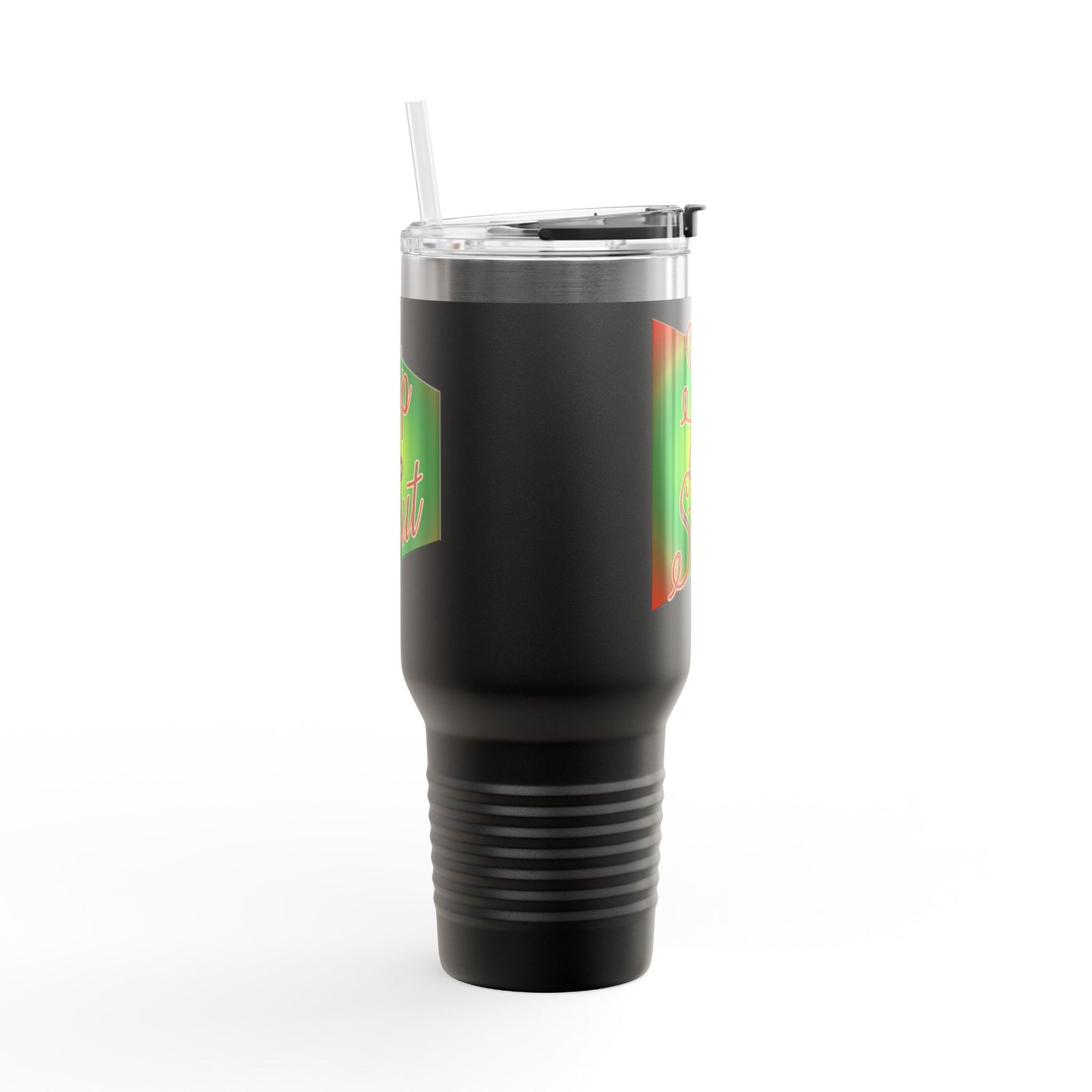 Vibrant Insulated Travel Mug - Sip & Strut, Perfect for Coffee Lovers, Road Trips, Outdoor Adventures, Gift for Holidays, Motivational Mug