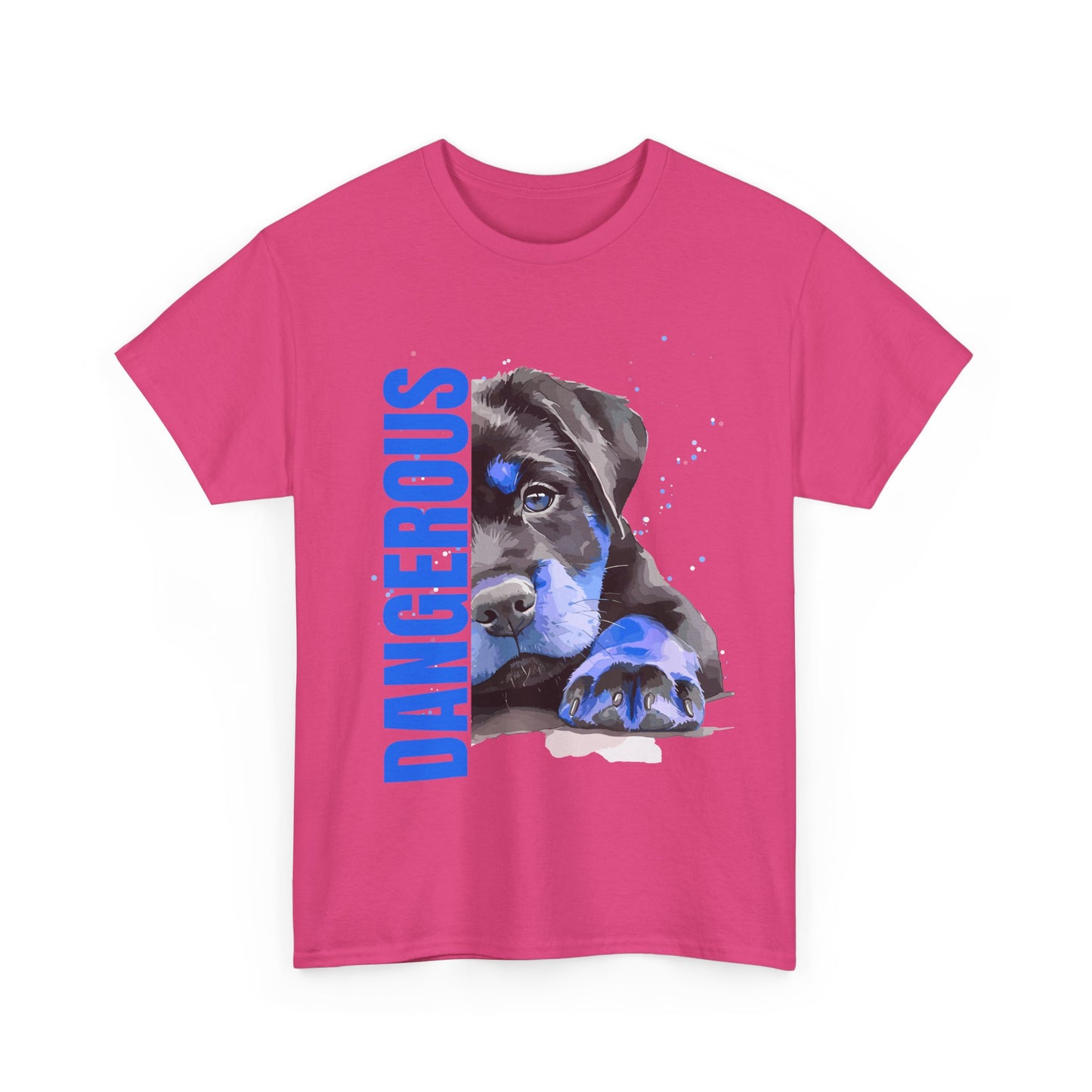 "'DANGEROUS" Cool Dog Lover Tee - Unisex Heavy Cotton T-Shirt