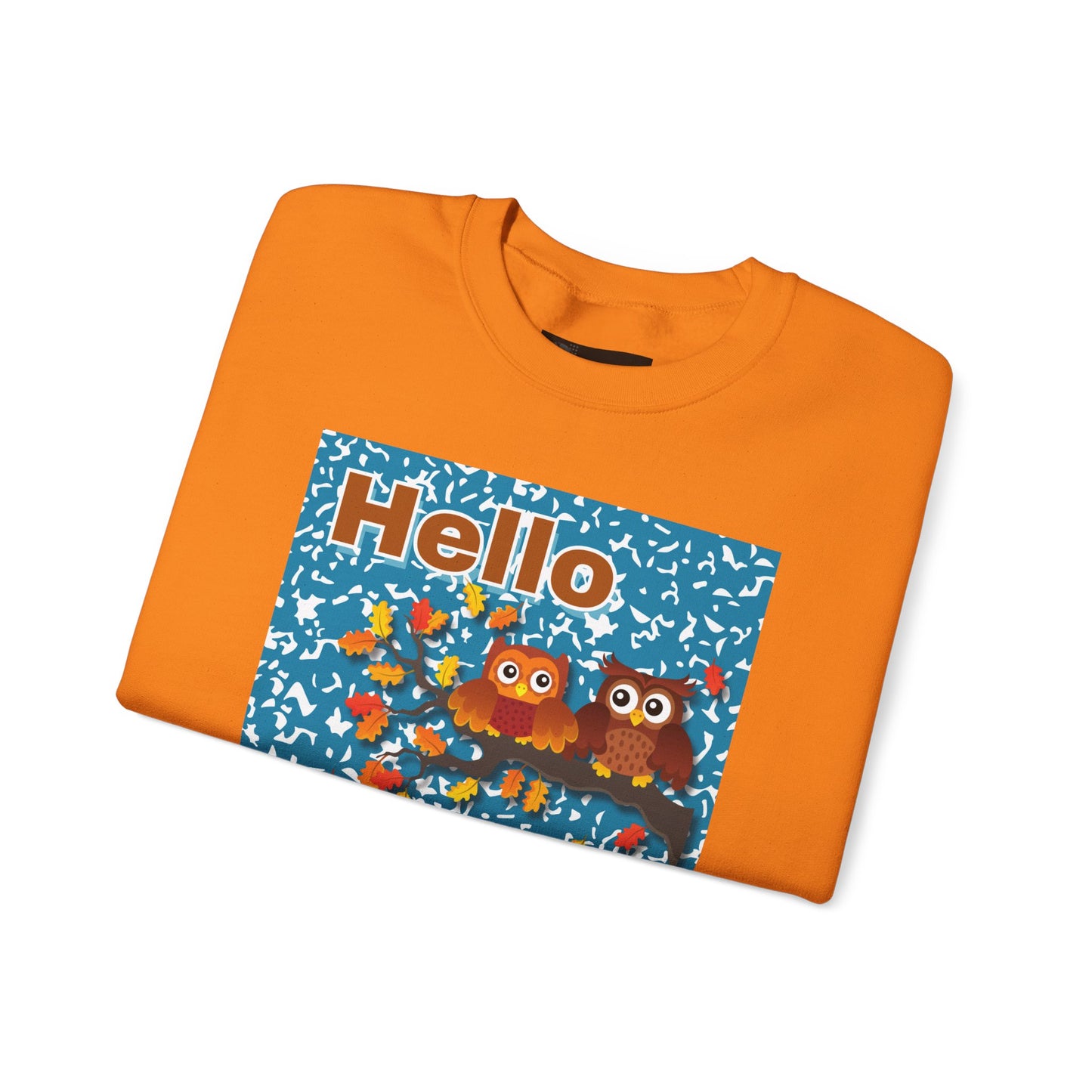 Autumn Owl Crewneck Sweatshirt, Cozy Fall Apparel, Seasonal Gift, Halloween, Thanksgiving, Cute Sweatshirt, Unisex Fall Fashion