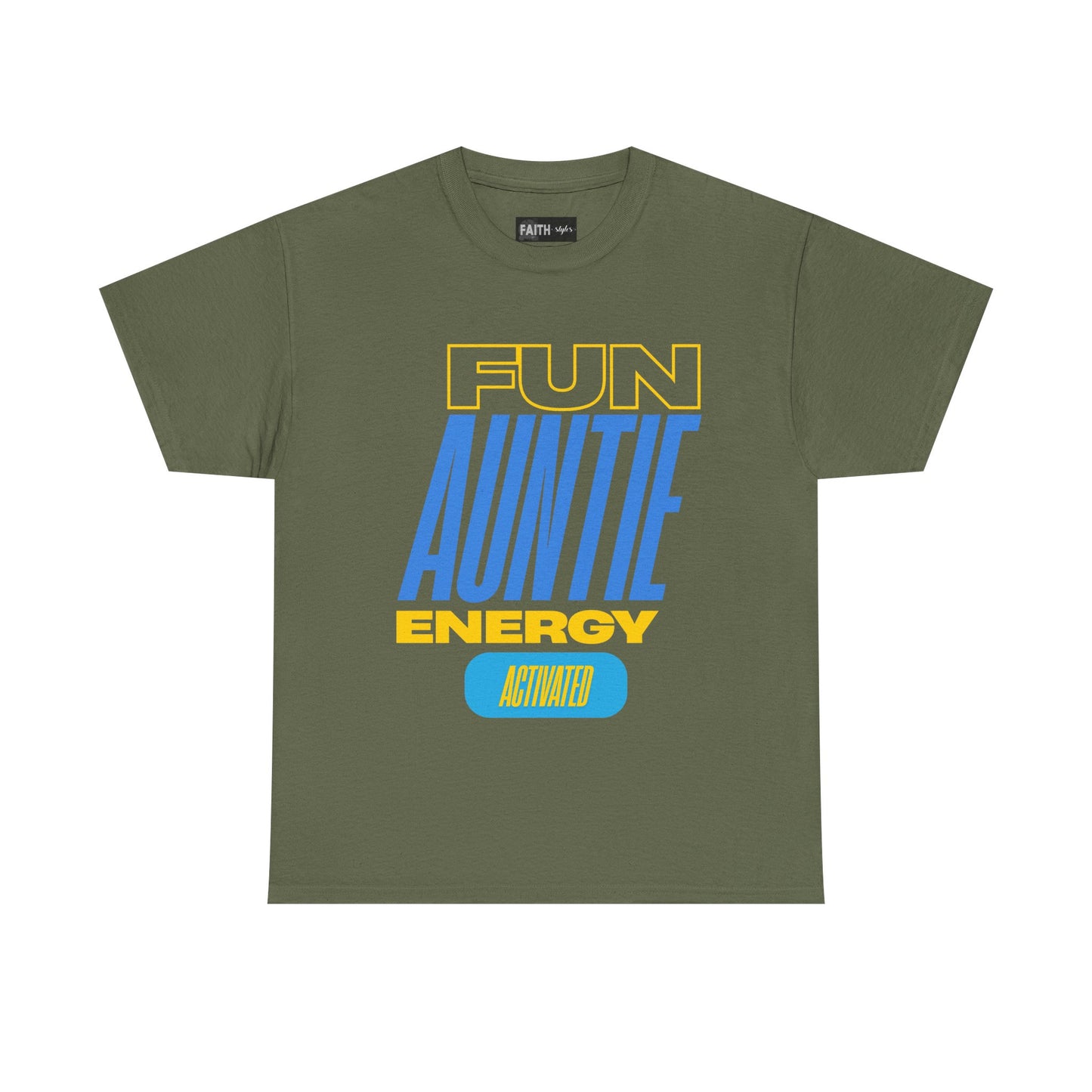 Fun Auntie Energy Activated Tee - Perfect Gift for Cool Aunts, Casual Wear, Gifting, Family Celebrations, Aunt's Day