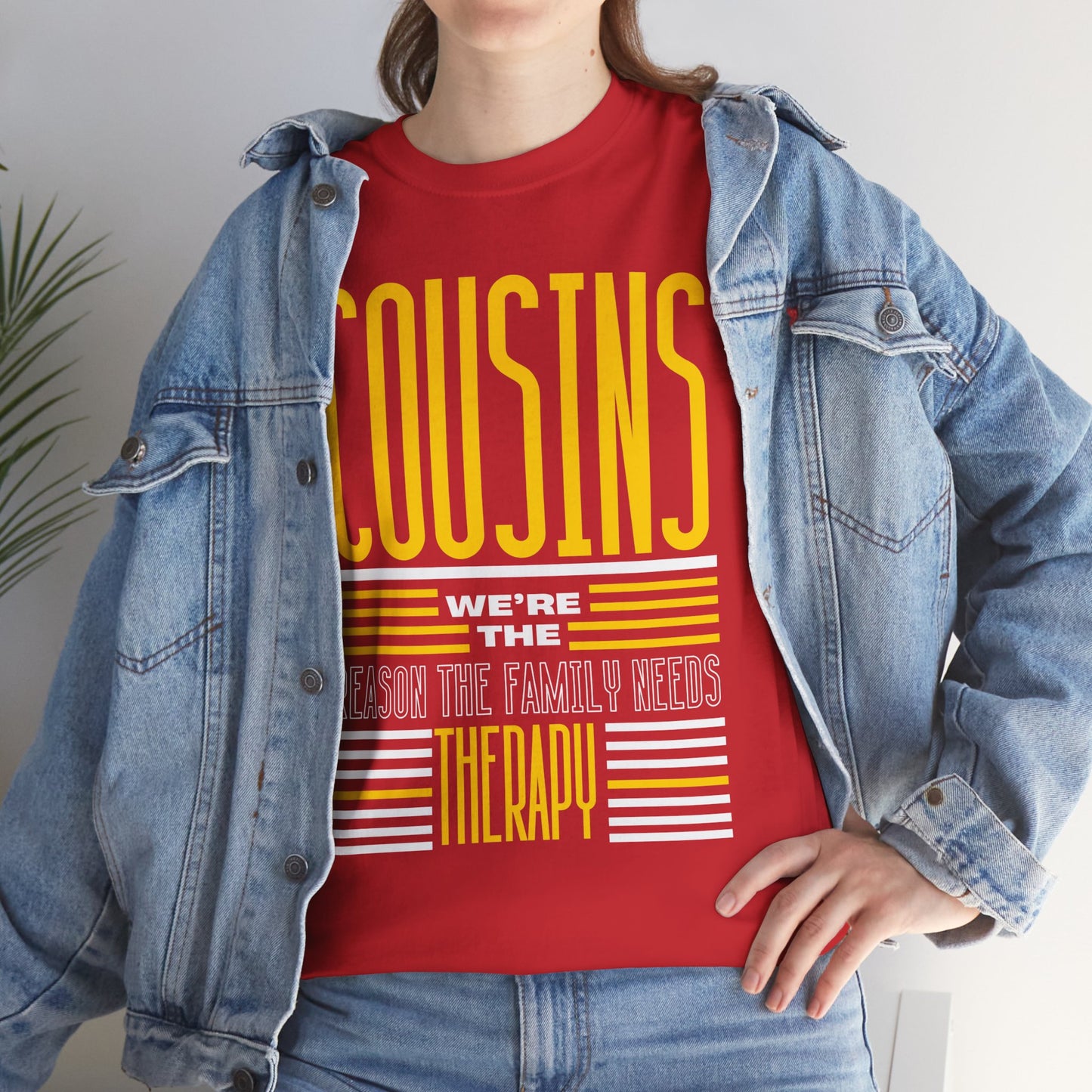 Cousins Therapy Tees, Family Reunion Shirt, Casual Wear, Gift for Cousins, Fun Family Quote Tee