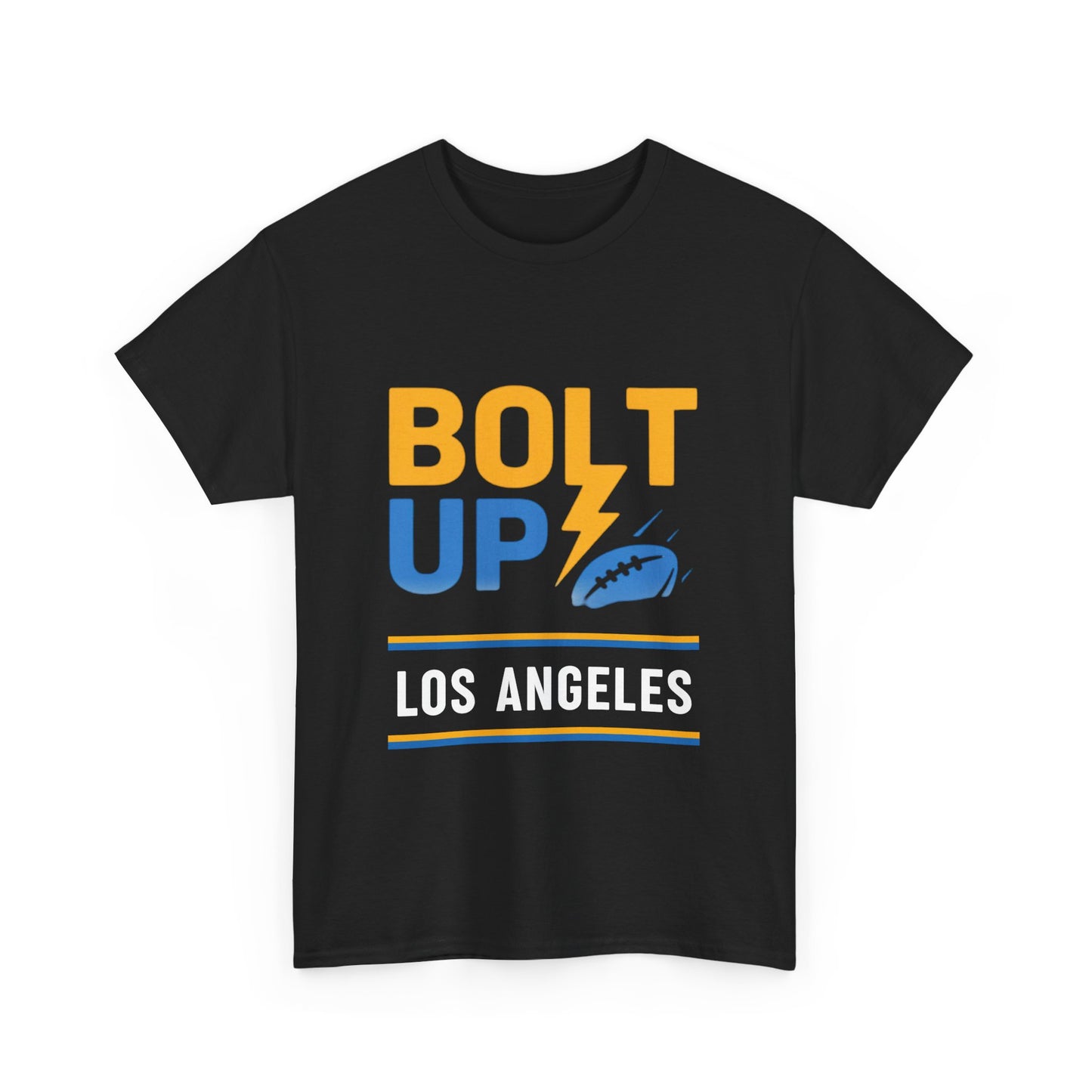 Los Angeles Bolt Up Tee - Male Cotton Graphic Shirt, Sports Fan Wear