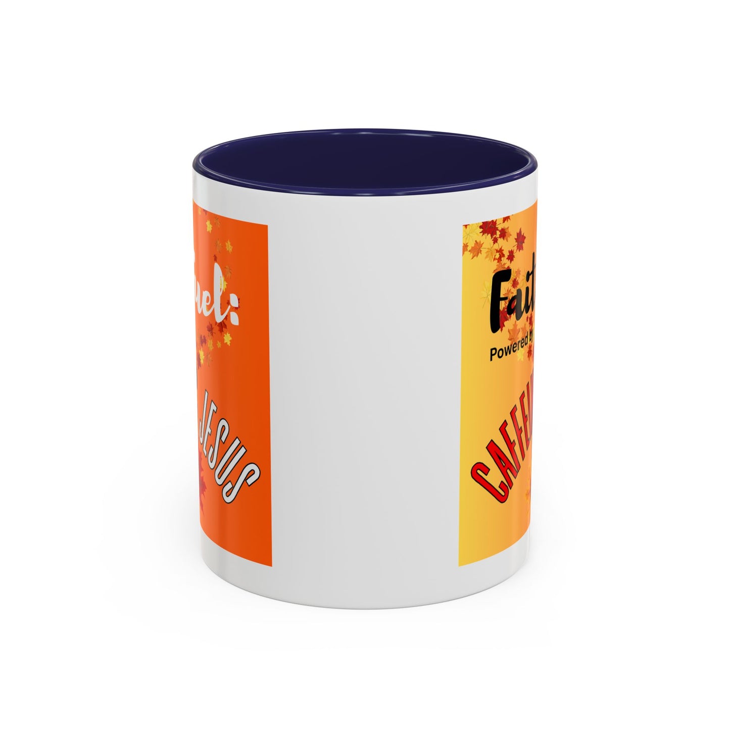 FaithFuel Caffeine & Jesus Mug - Fall Coffee Cup, Inspirational Gift, Autumn Decor, Home Office Supplies, Religious Mug