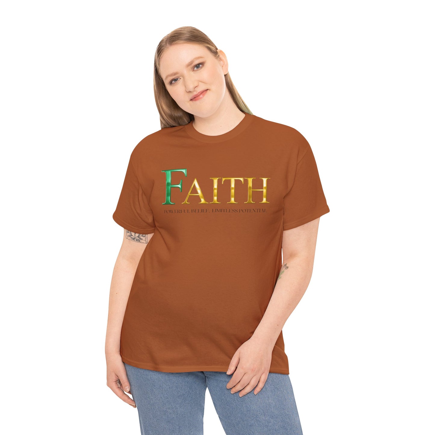 Faith Unisex Heavy Cotton Tee - Inspirational Shirt, Everyday Wear, Faith-Based Gift, Motivational Apparel, Casual Style