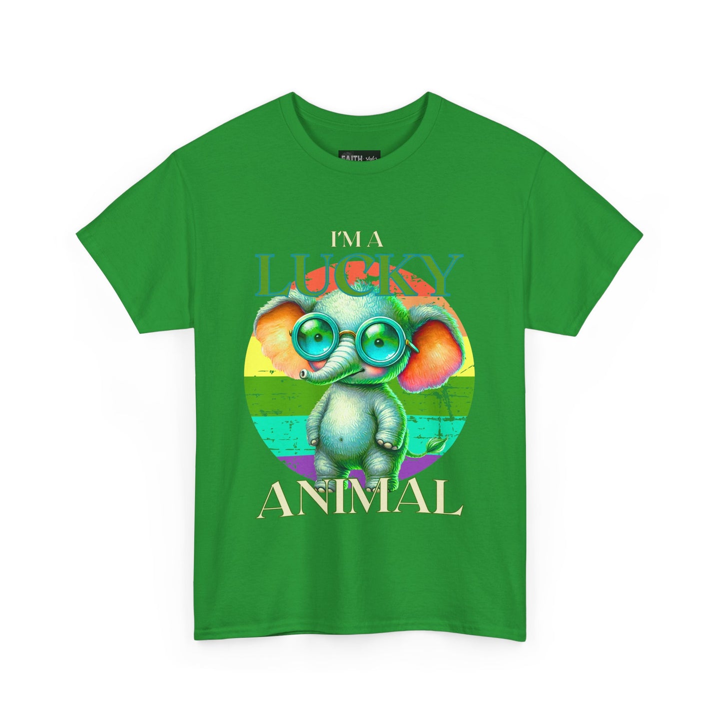 Lucky Animal Unisex Heavy Cotton Tee, Cute Gift for Animal Lovers, Casual Streetwear, St. Patrick's Day, Birthday Apparel
